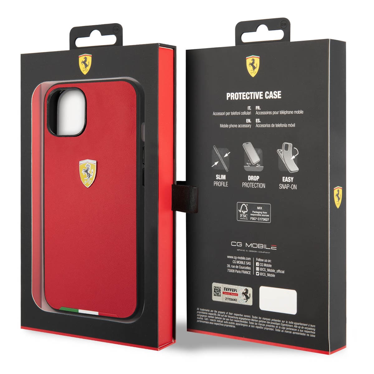 Funda Italian Flag Ferrari para iPhone 14 Pro image number null