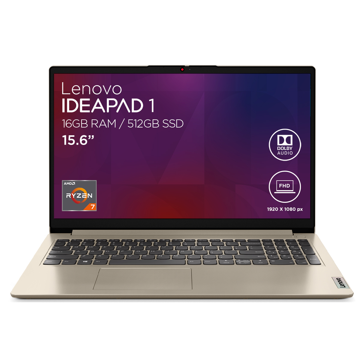 Laptop Lenovo IdeaPad 1 de 15.6 Pulgadas FHD AMD Ryzen 7 5700U / 16GB RAM / 512GB SSD Windows 11 image number null