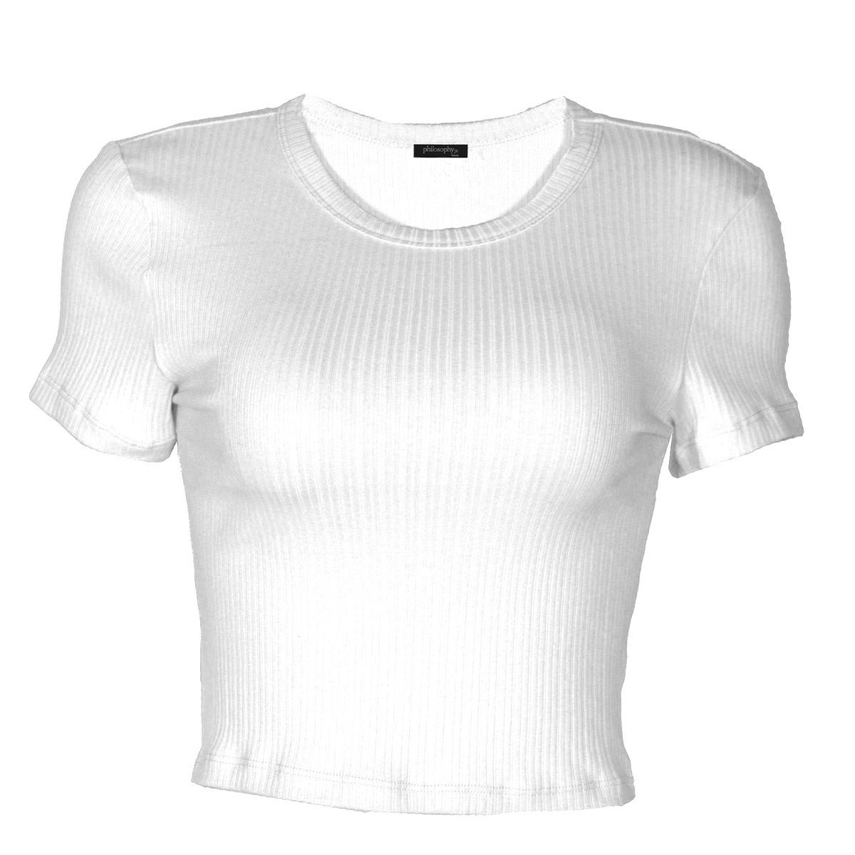 Blusa acanalada para mujer Philosophy Jr Talla  Grande image number null
