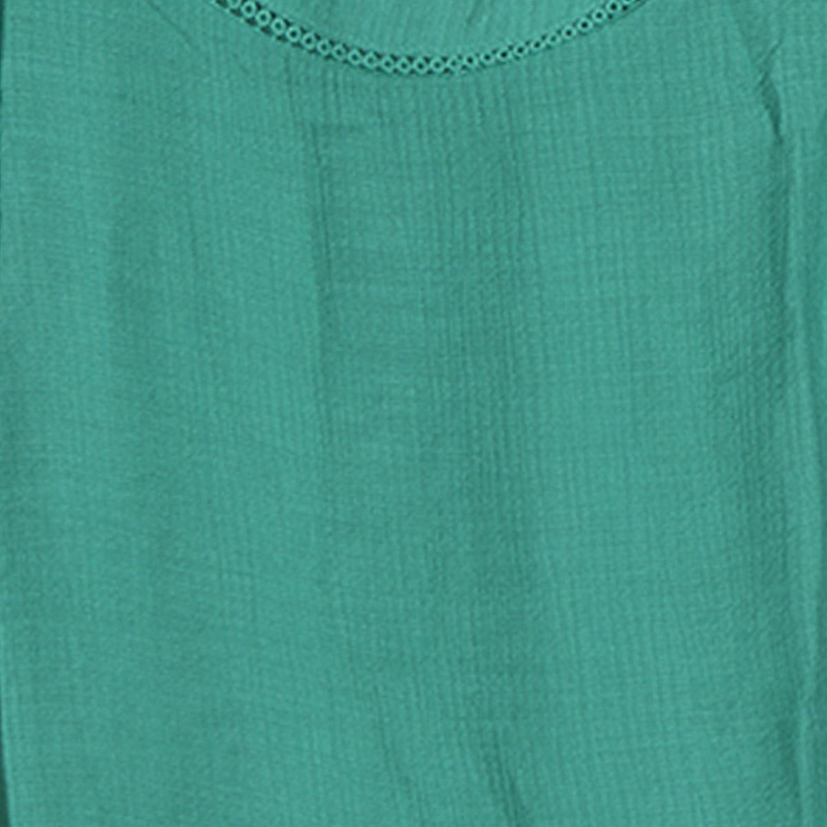 Blusa lisa con detalle pequeño de encaje en cuello para mujer Philosophy Talla Chica image number null