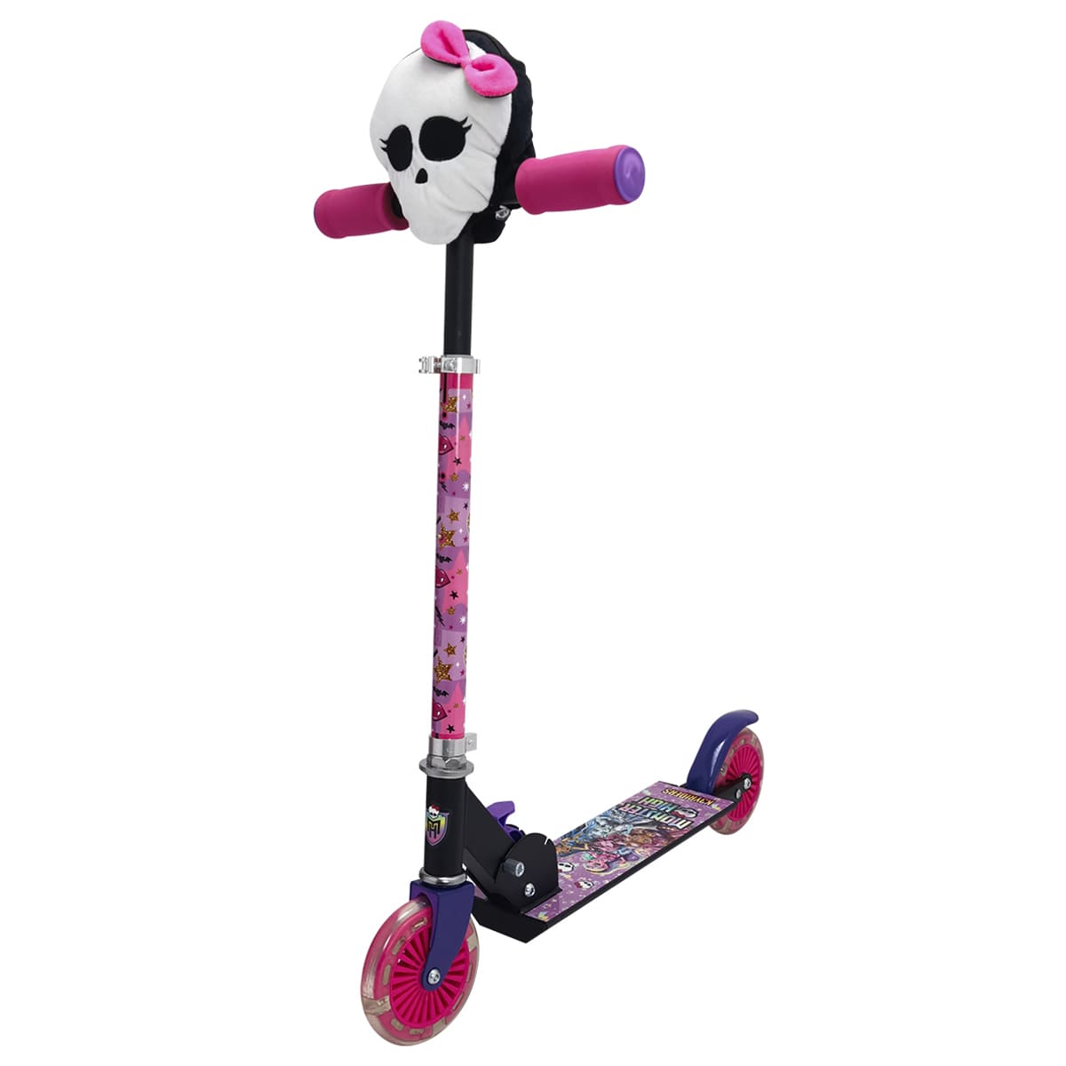 2W Scooter Luminoso de Peluche Monster High ¡Wow Skullete es un Bolsito! image number null