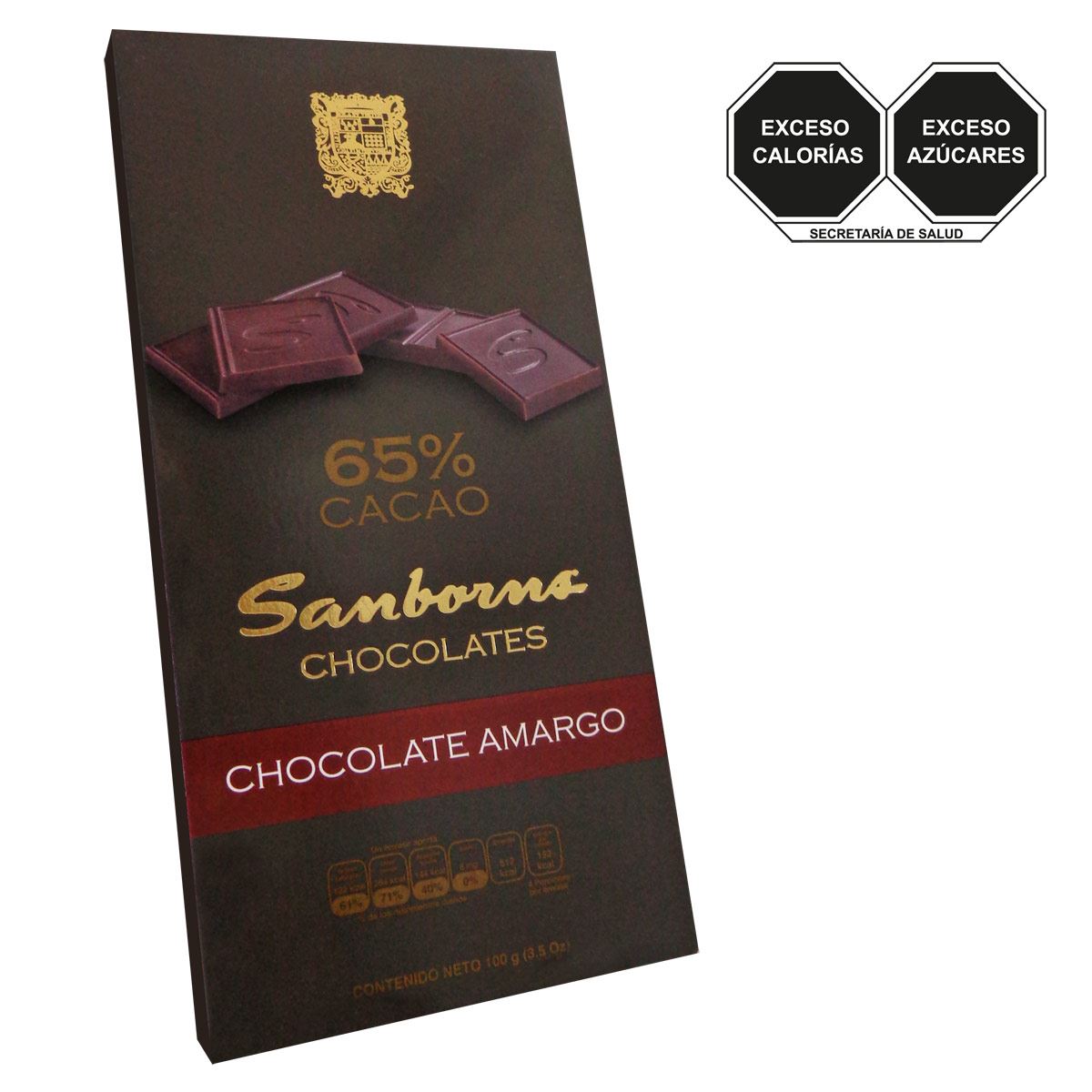 Tablilla chocolate obscuro 65% cacao image number null