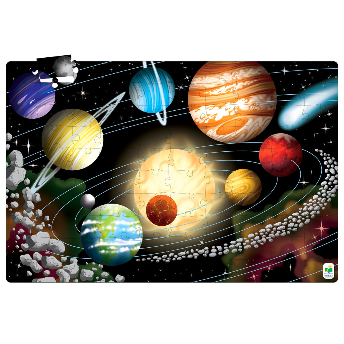 Rompecabezas de Piso Doble Vista Sistema Solar que Brilla en la Oscuridad The Learning journey image number null