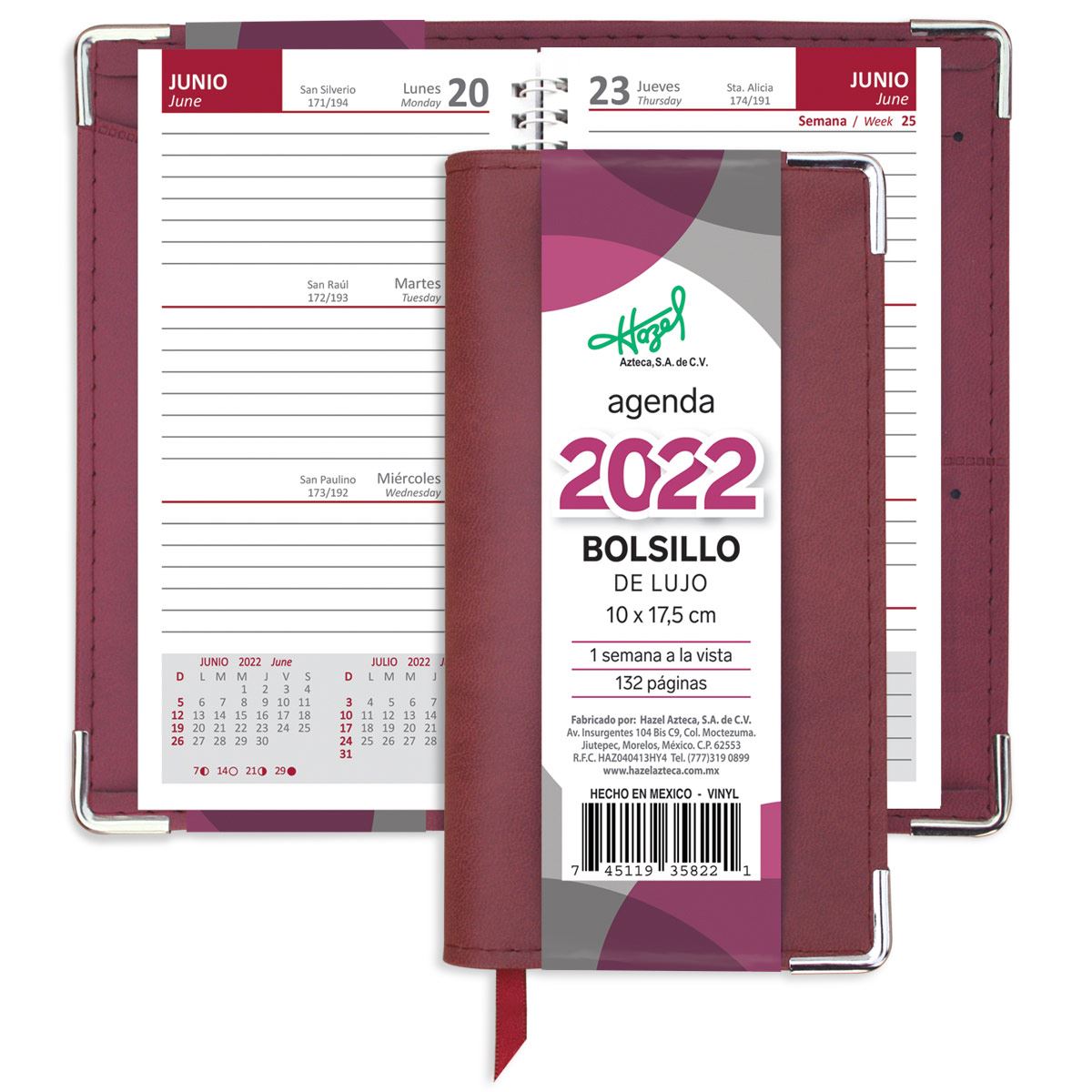 Agenda Lujo Tinto image number null