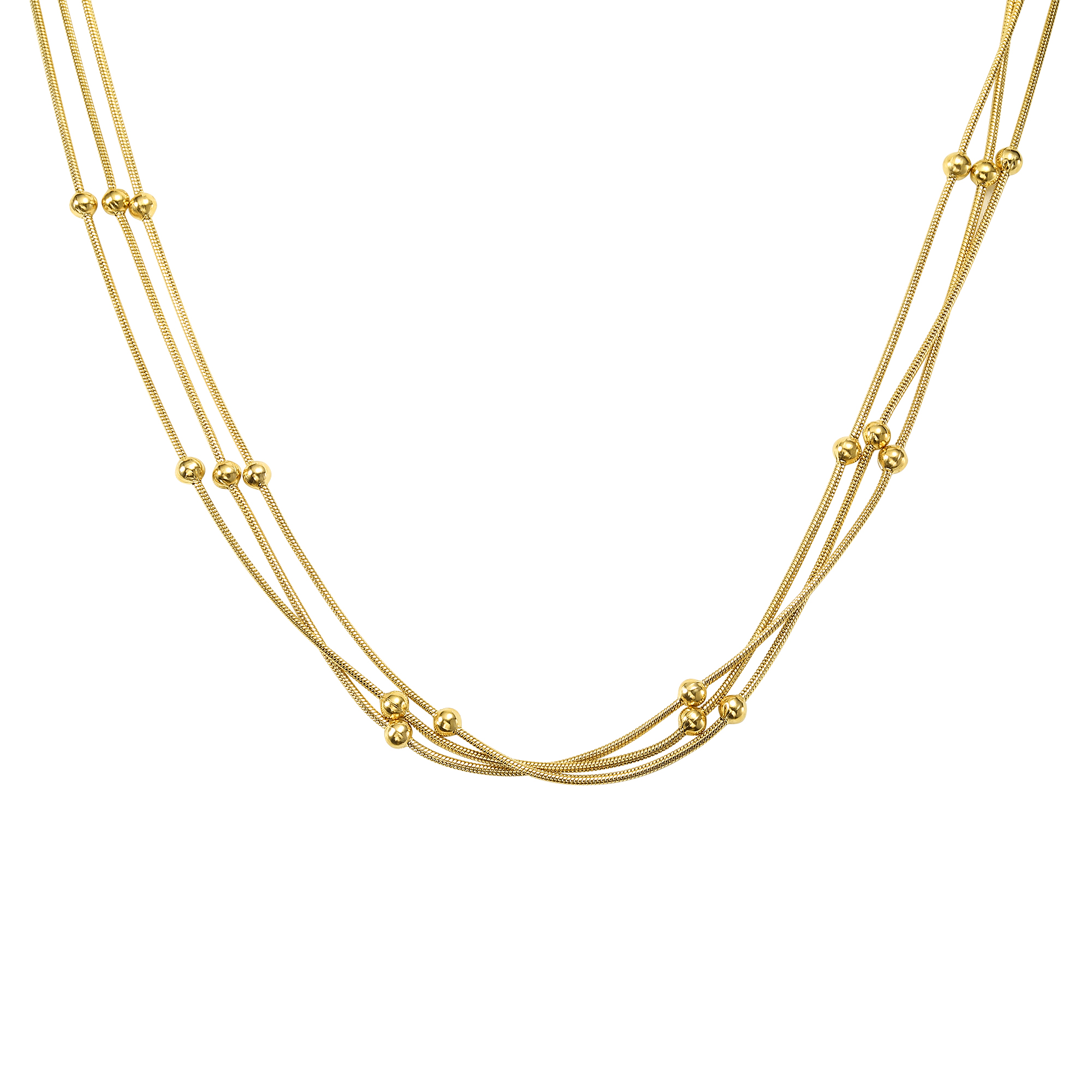 Collar y Dije Dorado Acero Enso image number null