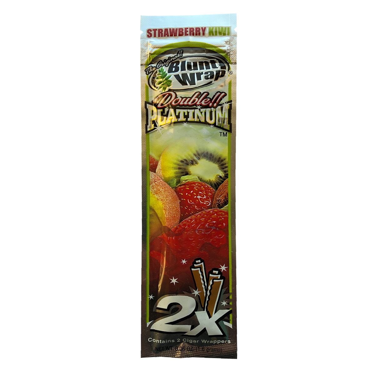 Papel para Envolver Tabaco Fresa y Kiwi Blunt Wrap 2X image number null