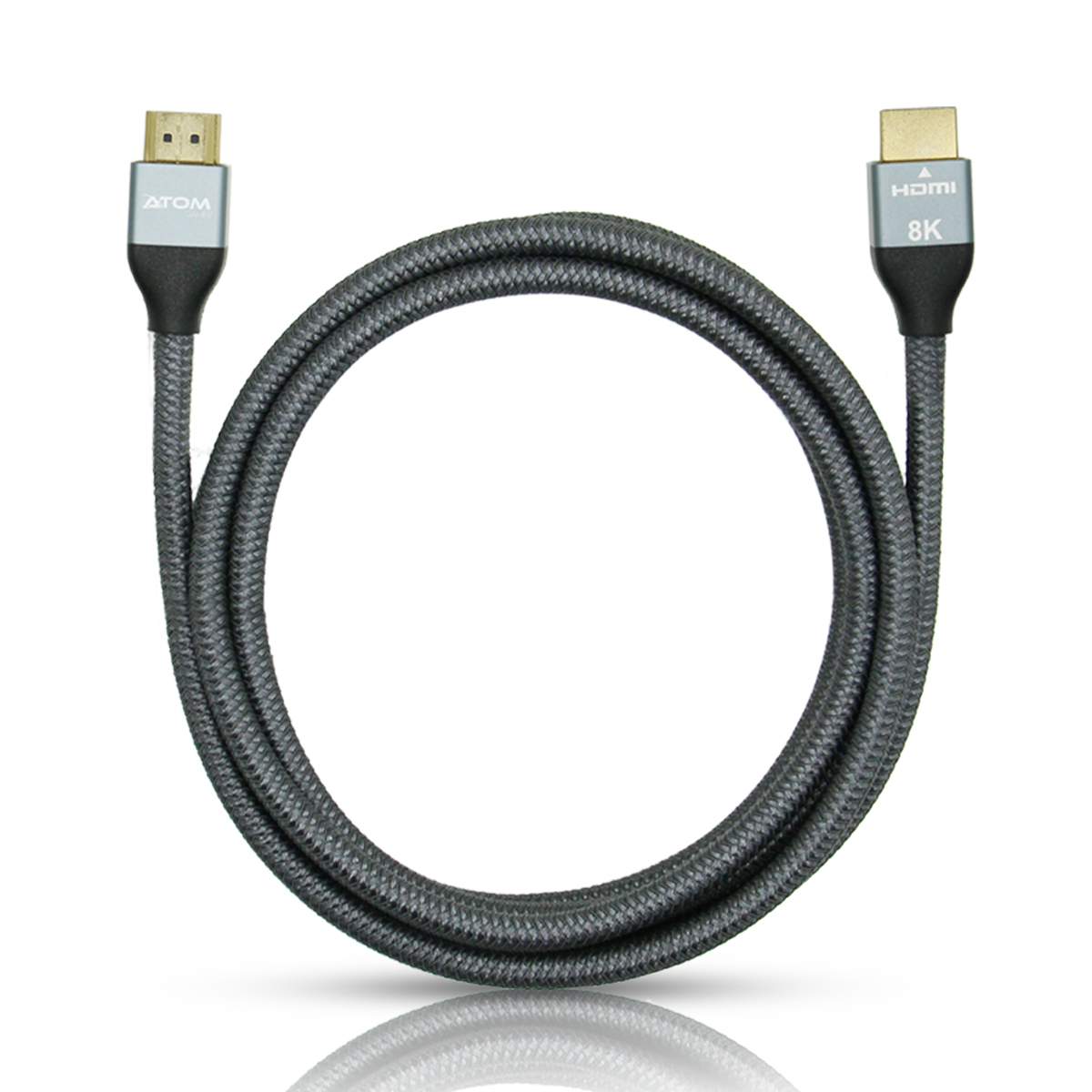 Cable HDMI 2.1 ATOM GAMES 8K para Multiplataforma en Color Gris image number null