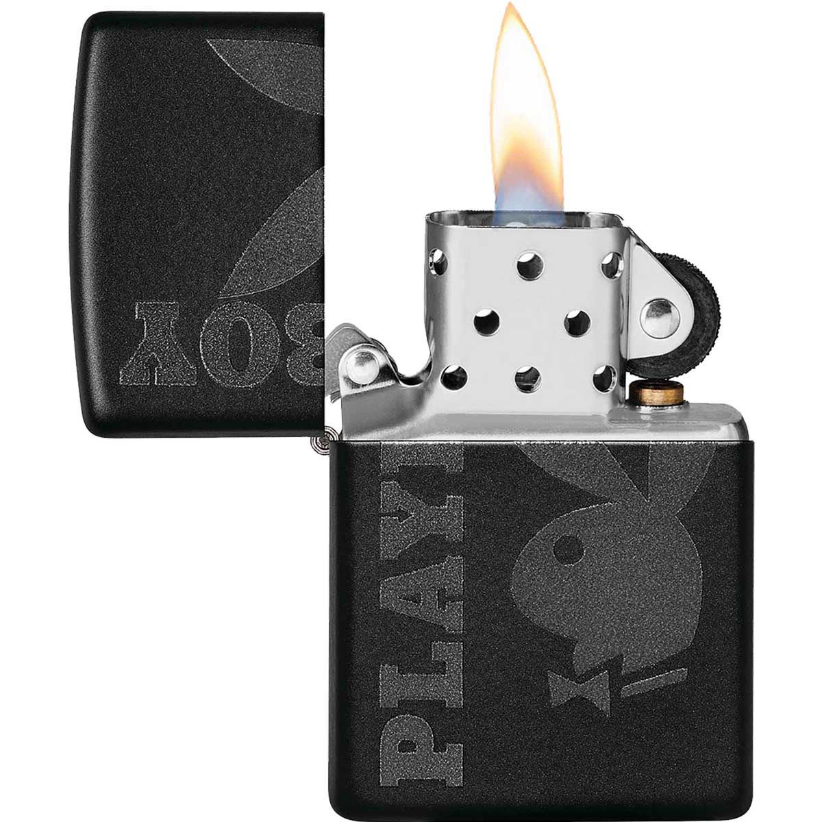 Encendedor Zippo negro mate logo Play boy image number null