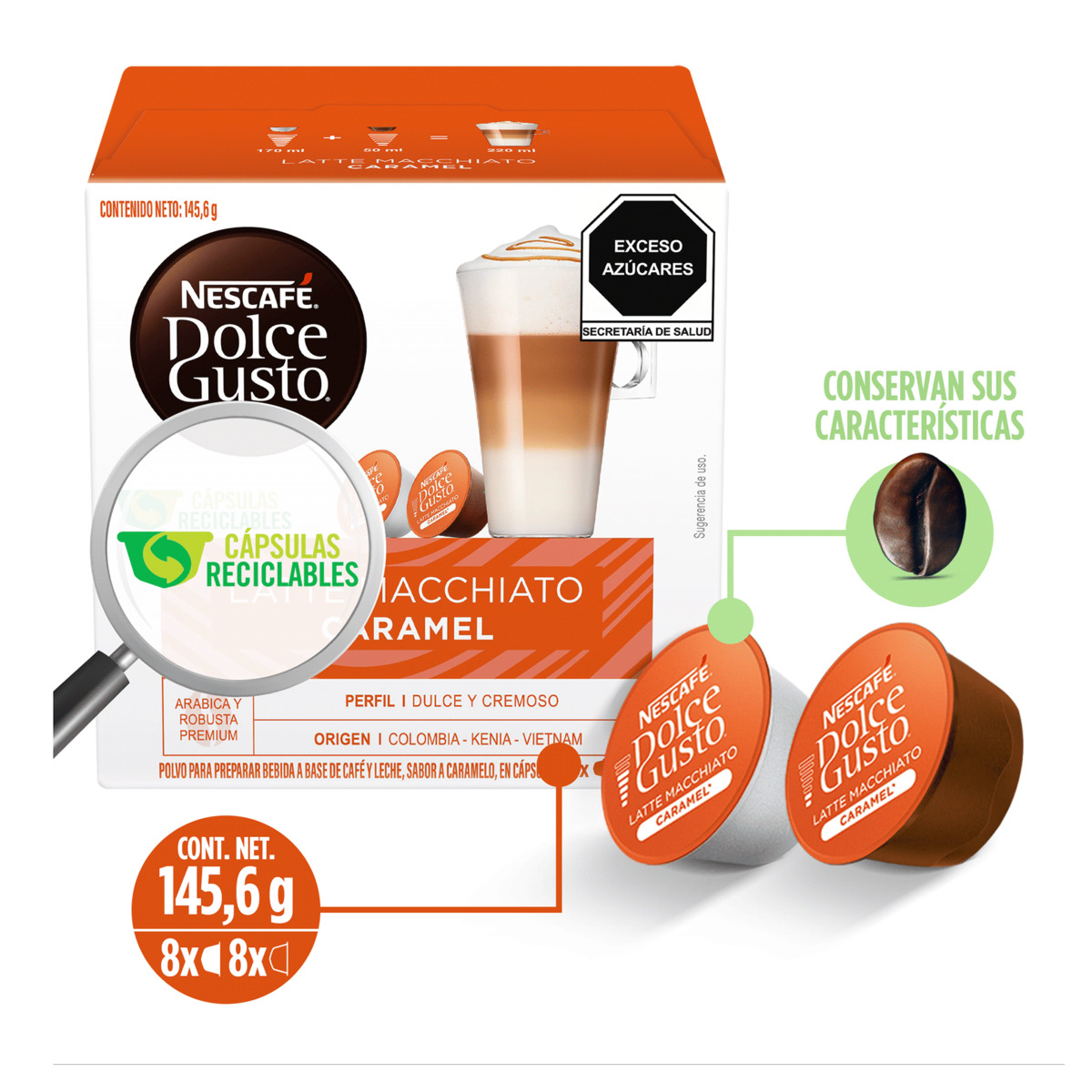 Cápsulas Caramel Macchiato Nescafé Dolce Gusto image number null