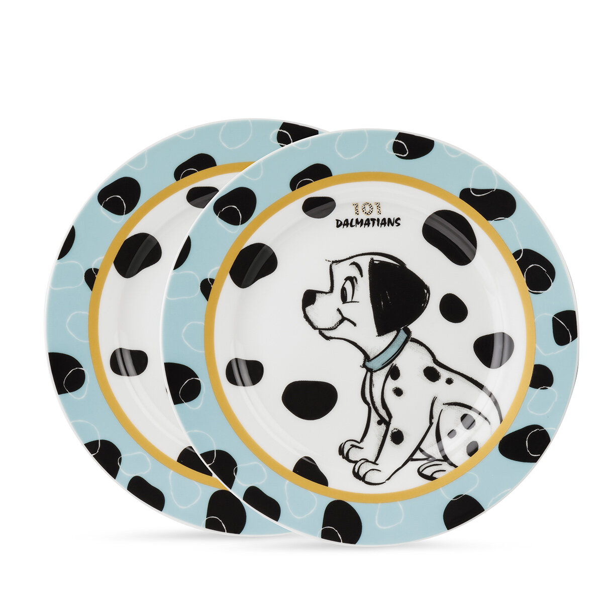 Set de 2 Platos de Porcelana color Azul Diseño Disney 101 Dálmatas Egan image number null