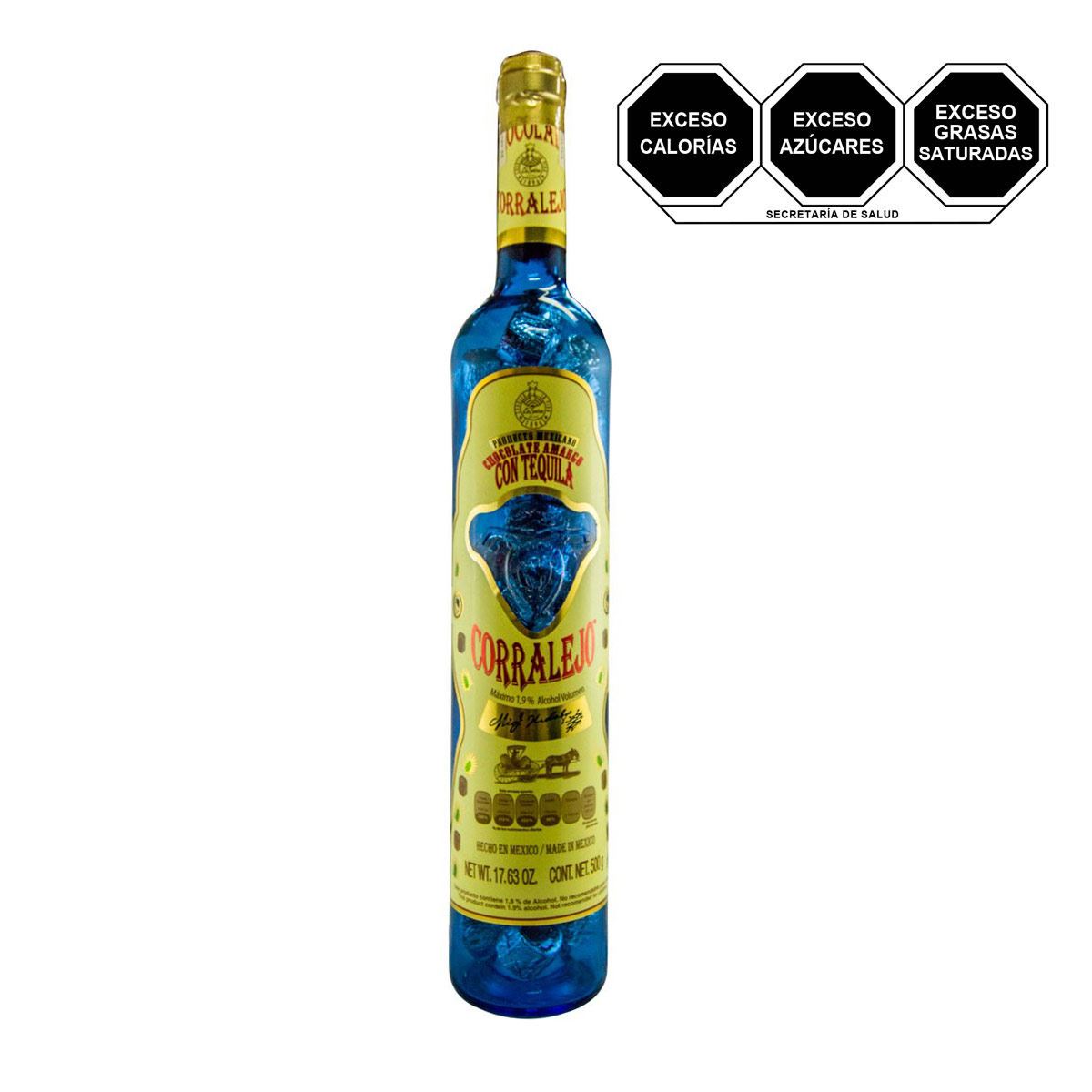 Botella de Chocolate Amargo con Tequila Corralejo 500g image number null