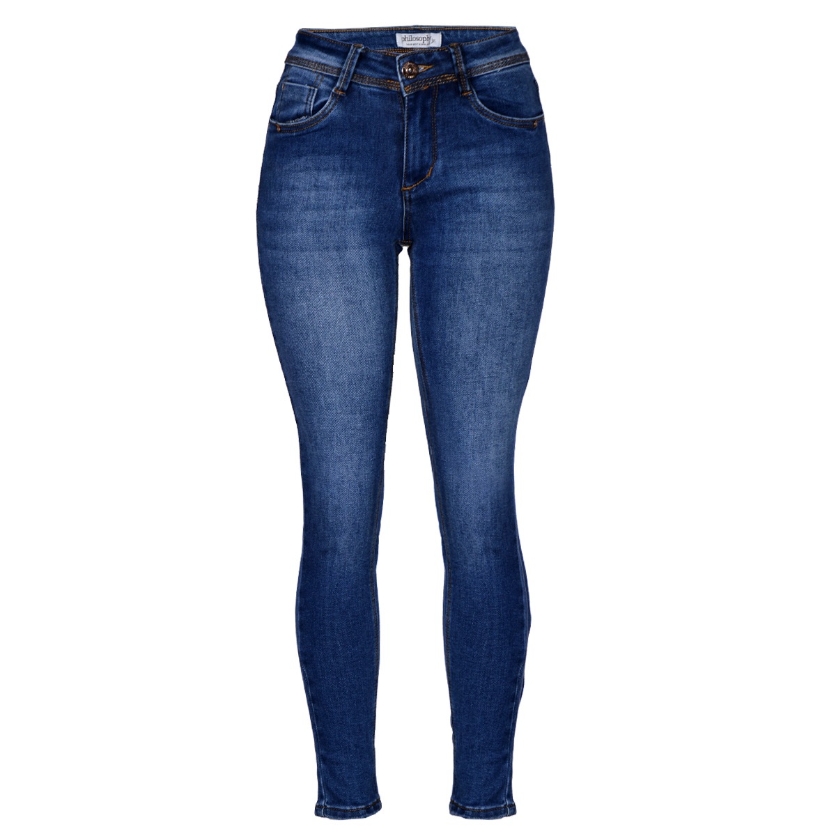 Jeans Skinny con Bolsillos Philosophy Color Azul Talla 1 para Mujer image number null
