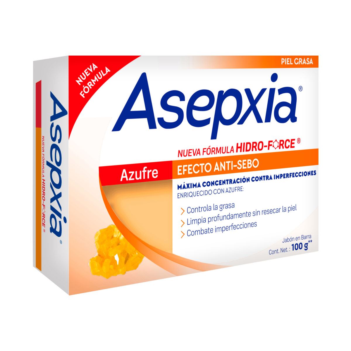 Asepxia Jabón Azufre 100 g Laminada image number null