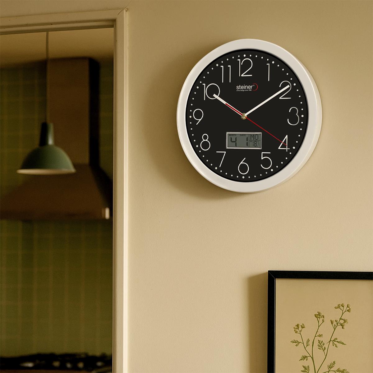 Reloj de Pared Steiner Color Negro STWA25-7163BK image number null