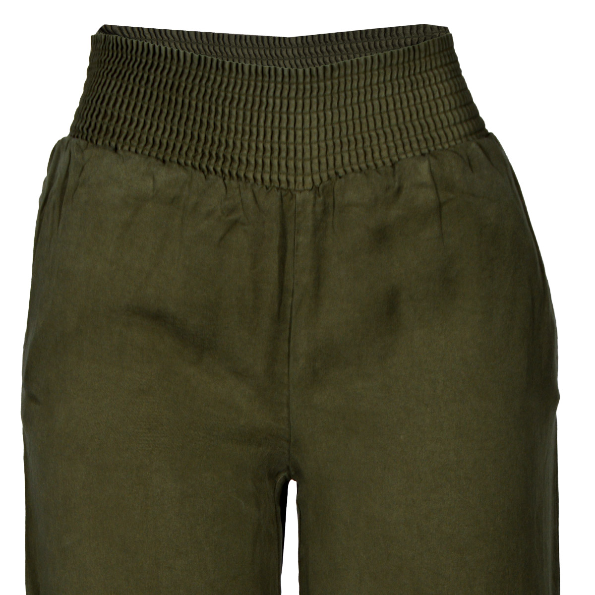 Pantal&oacute;n Liso Pata Ancha Philosophy Color Verde Talla Mediana para Mujer image number null