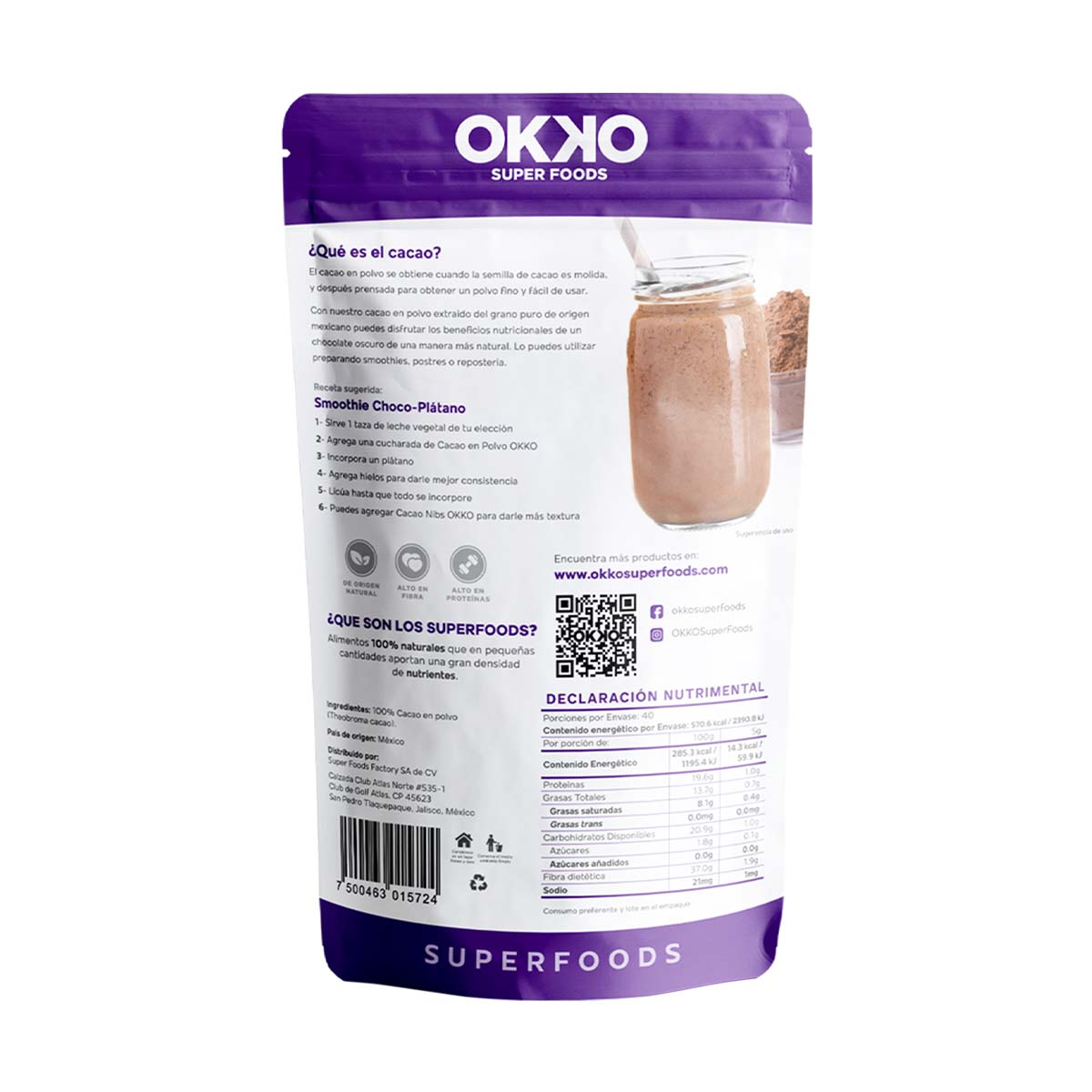 Cacao En Polvo Okko 200 g image number null