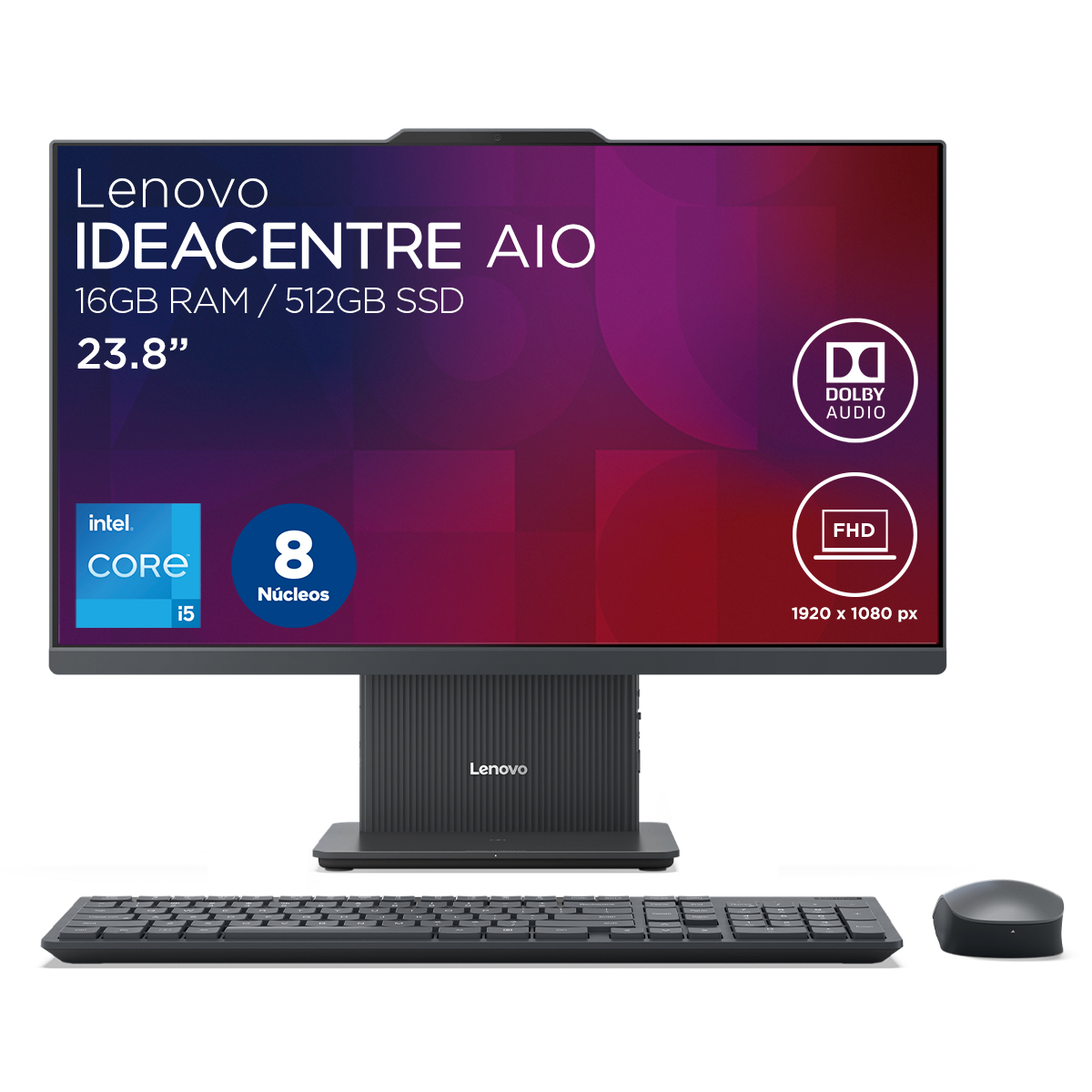 Desktop All In One Lenovo IdeaCentre 23.8 Intel Core i5-13420H / 8 núcleos /16 GB RAM /512 GB SSD Windows 11 Home" image number null