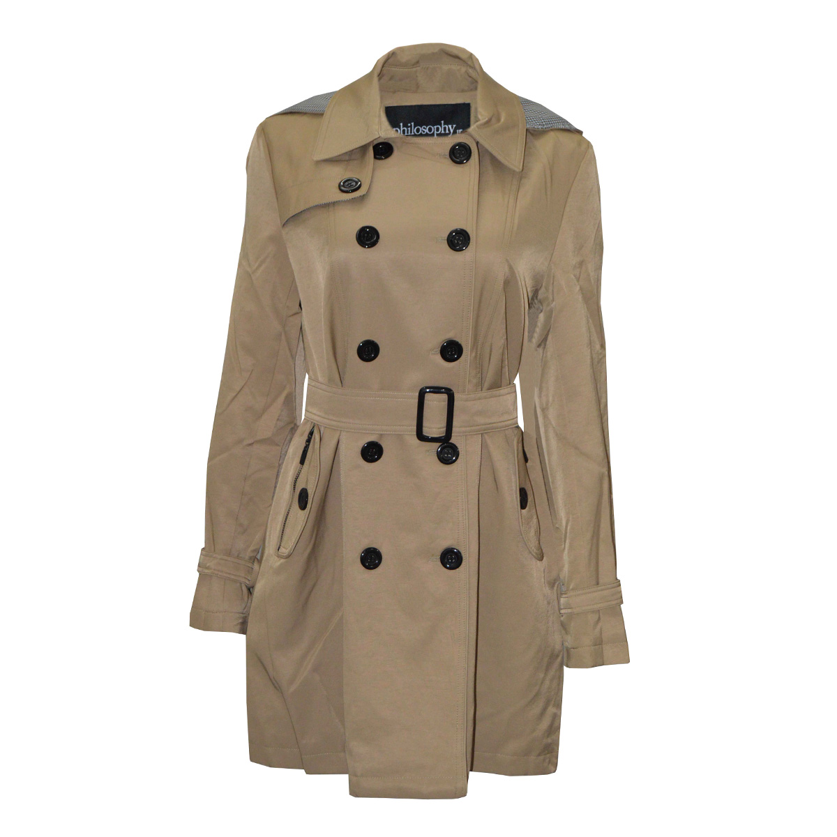 Gabardina con Cintur&oacute;n Philosophy Talla Mediana para Mujer image number null