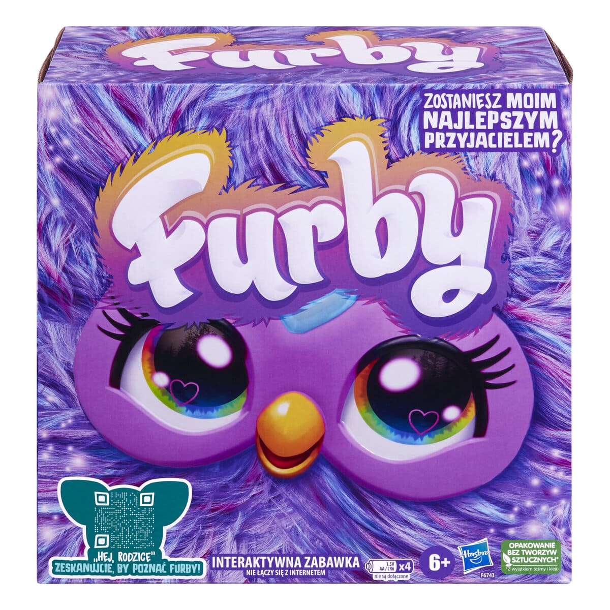 Peluche Interactivo HASBRO Furby Morado image number null