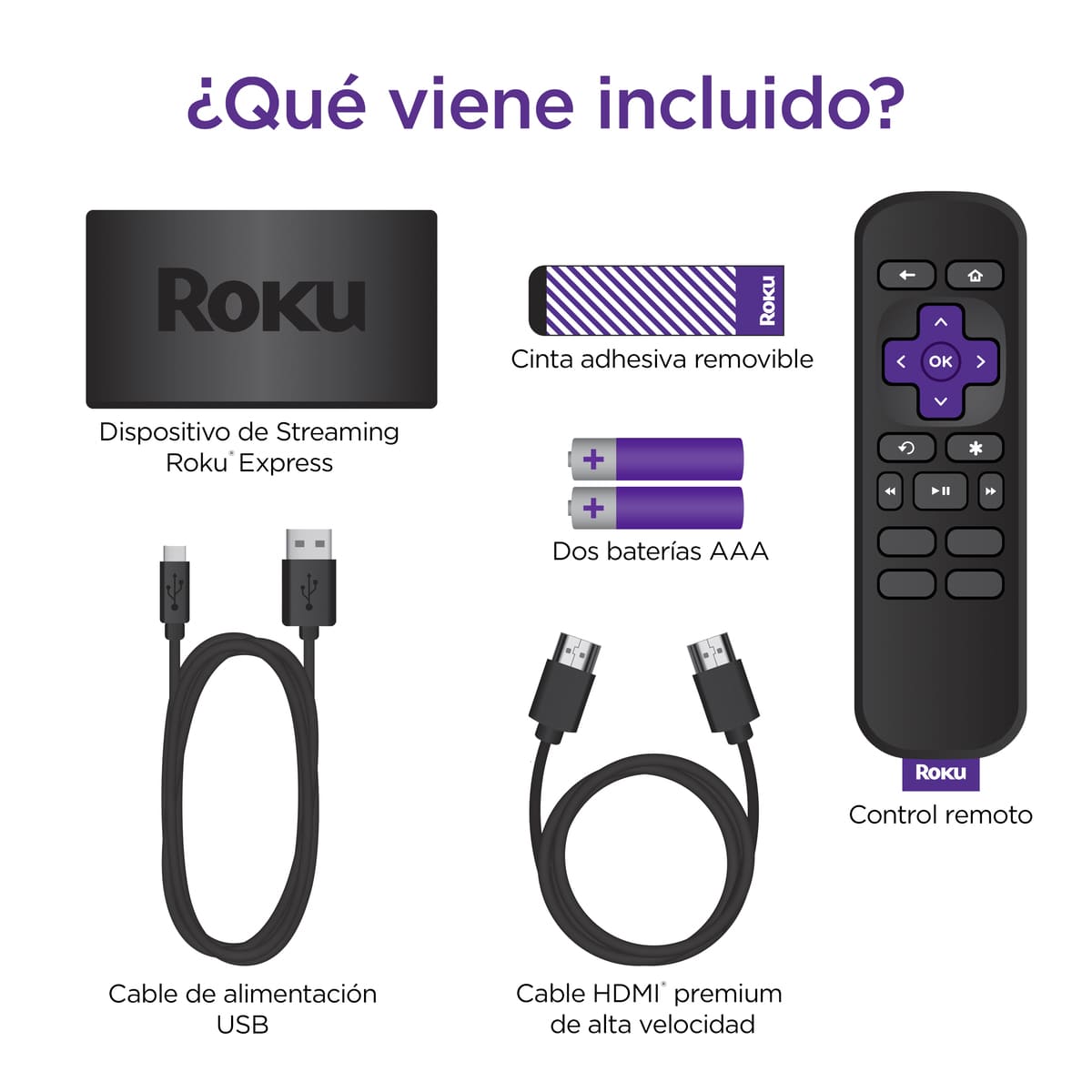 Roku Express HD | Dispositivo de streaming con control remoto sencillo image number null