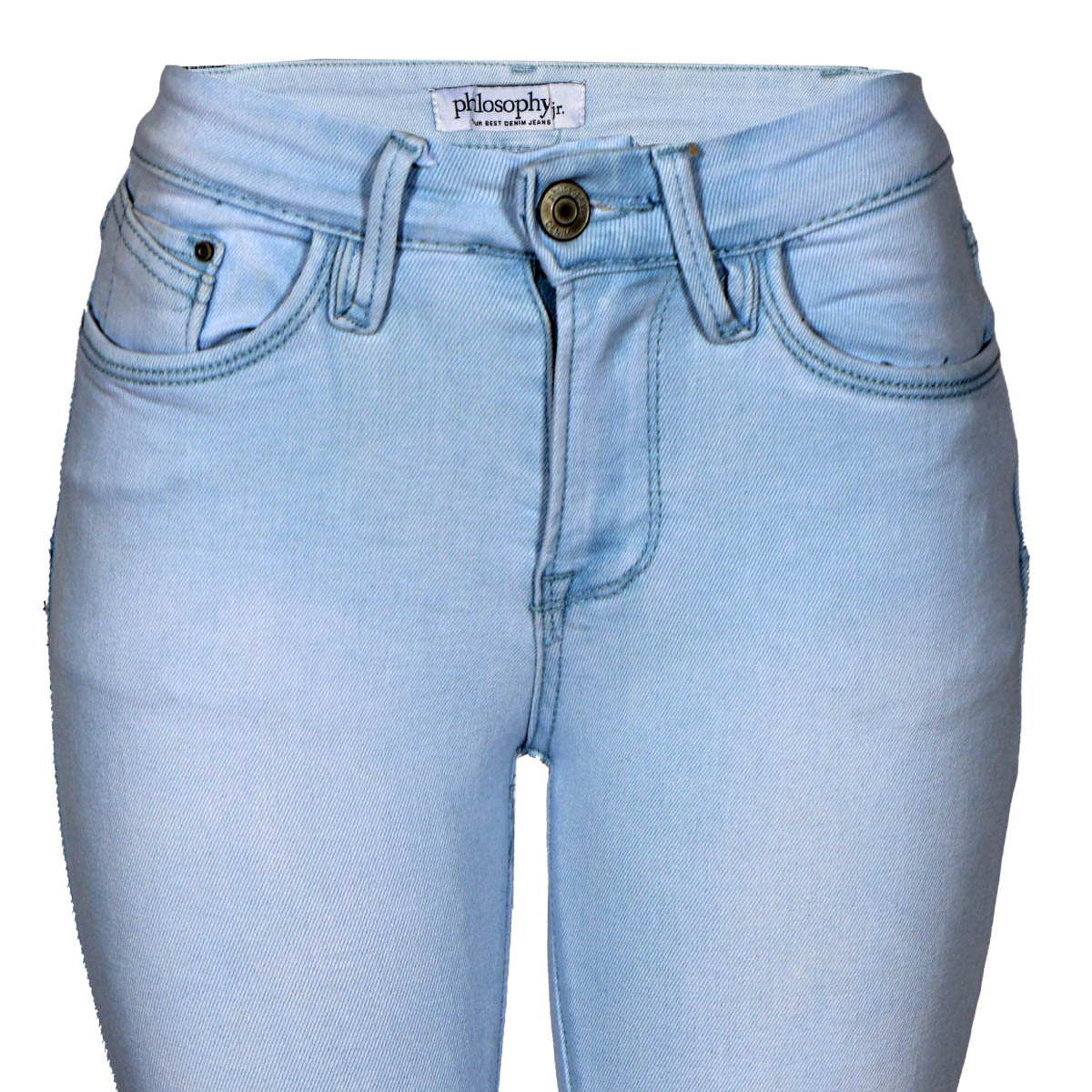 Jeans Skinny con Bolsillos Philosophy Color Azul Claro Talla 5 para Mujer image number null