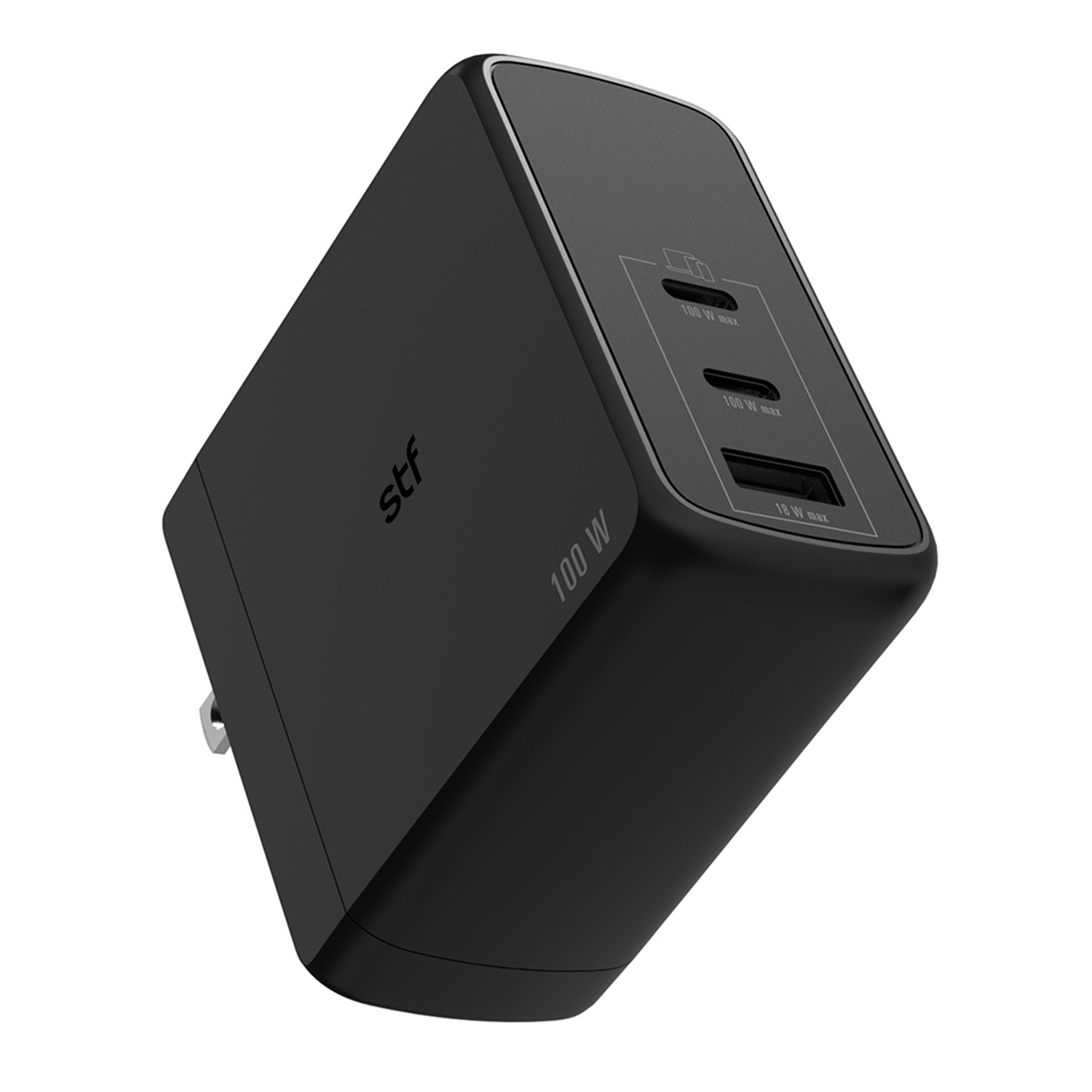 Cargador de Pared STF 100W GAN Usb/2 Tipo C image number null