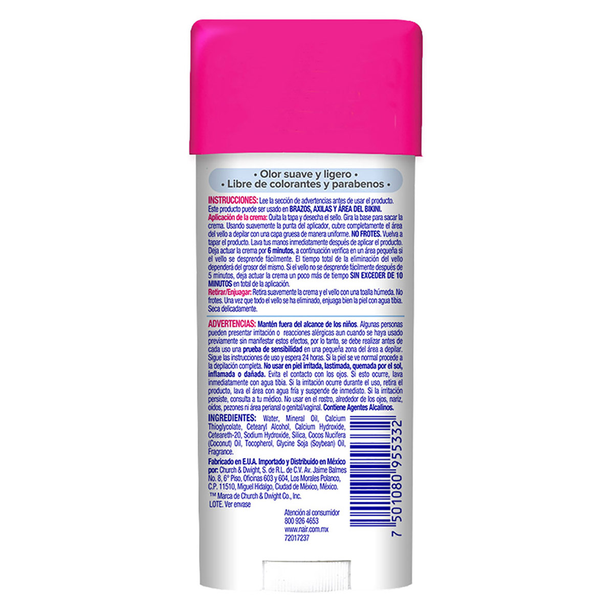 Crema Depilatoria para Piel Sensible con Aceite 100% Natural de Coco Nair 86ml image number null