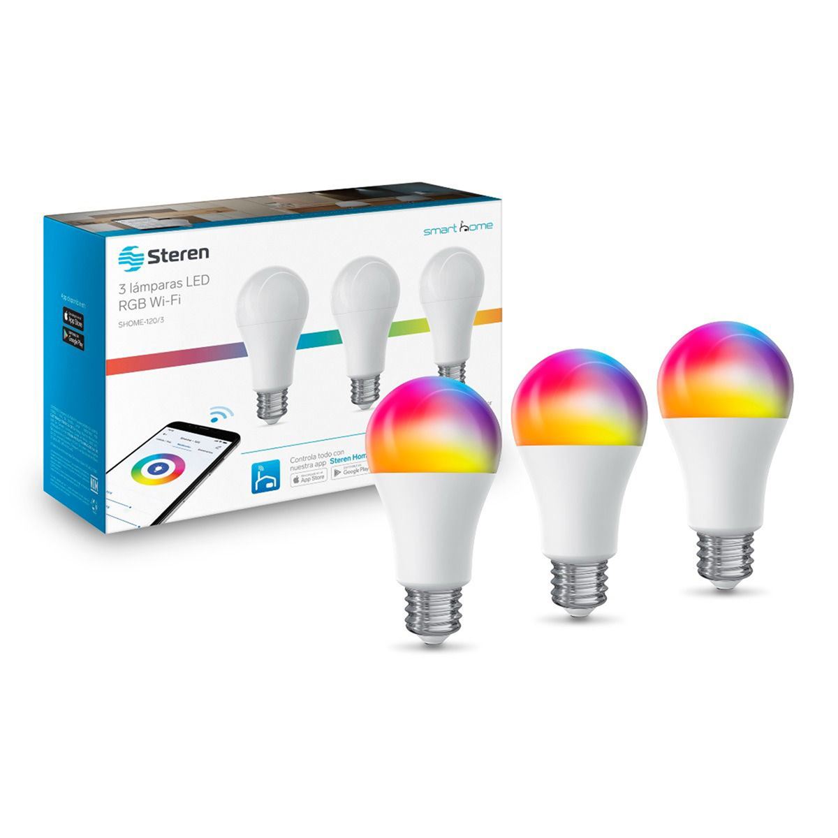 Focos Steren Wifi Paquete 3 Rgb image number null