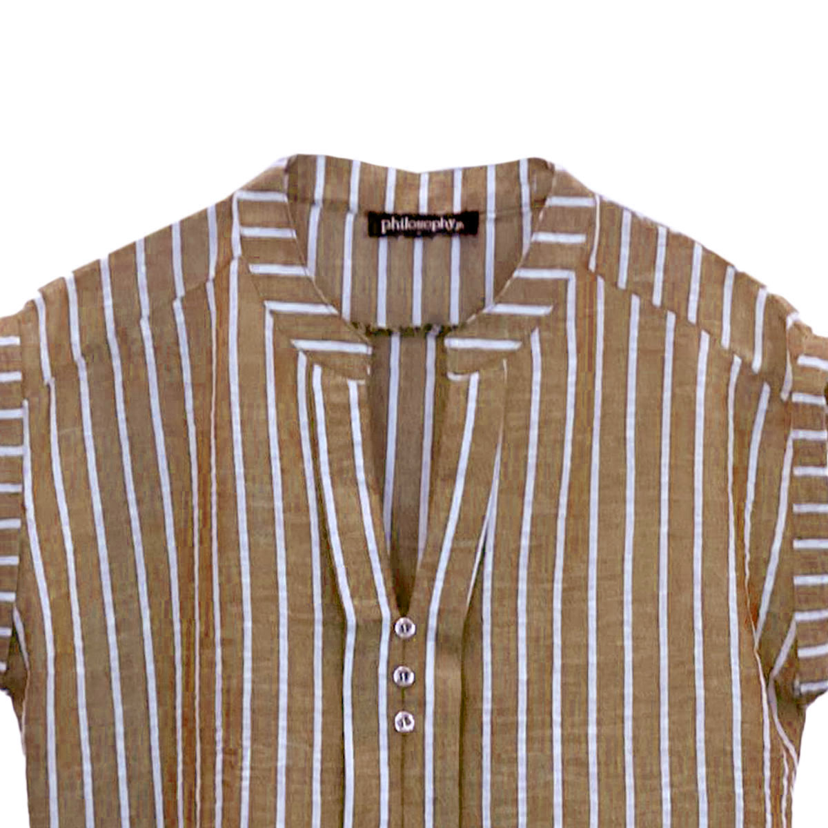 Blusa con Estampado a Rayas Philosophy Talla Mediana para Mujer image number null