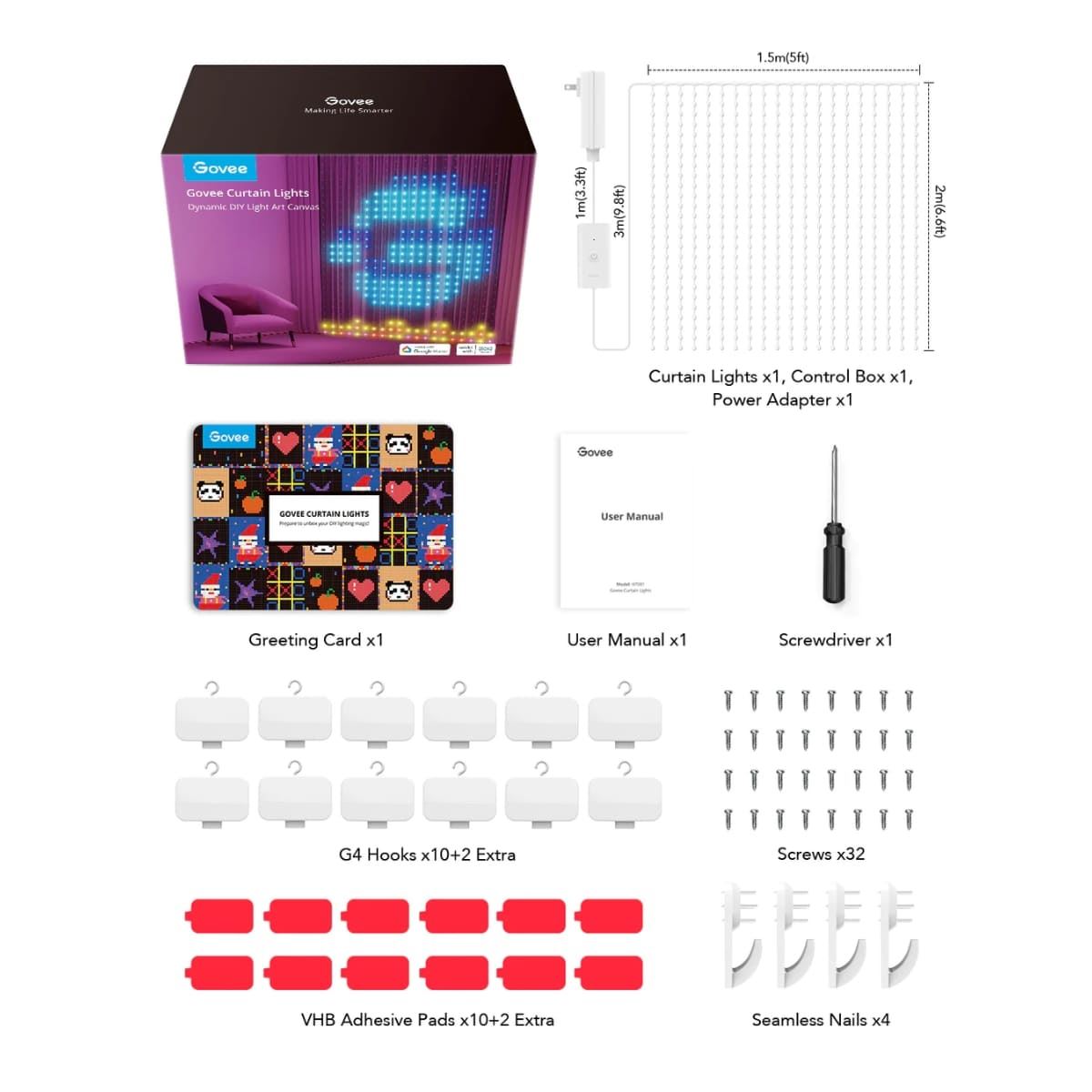 Cortina Led Govee Wi-Fi + BT RGB image number null