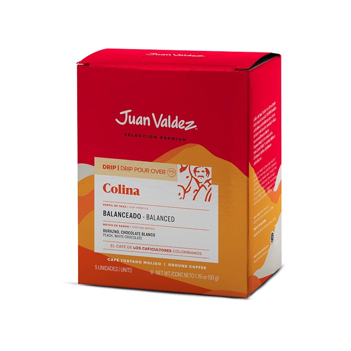 Café Juan Valdez Molido Drip Colina 5 Sobres image number null