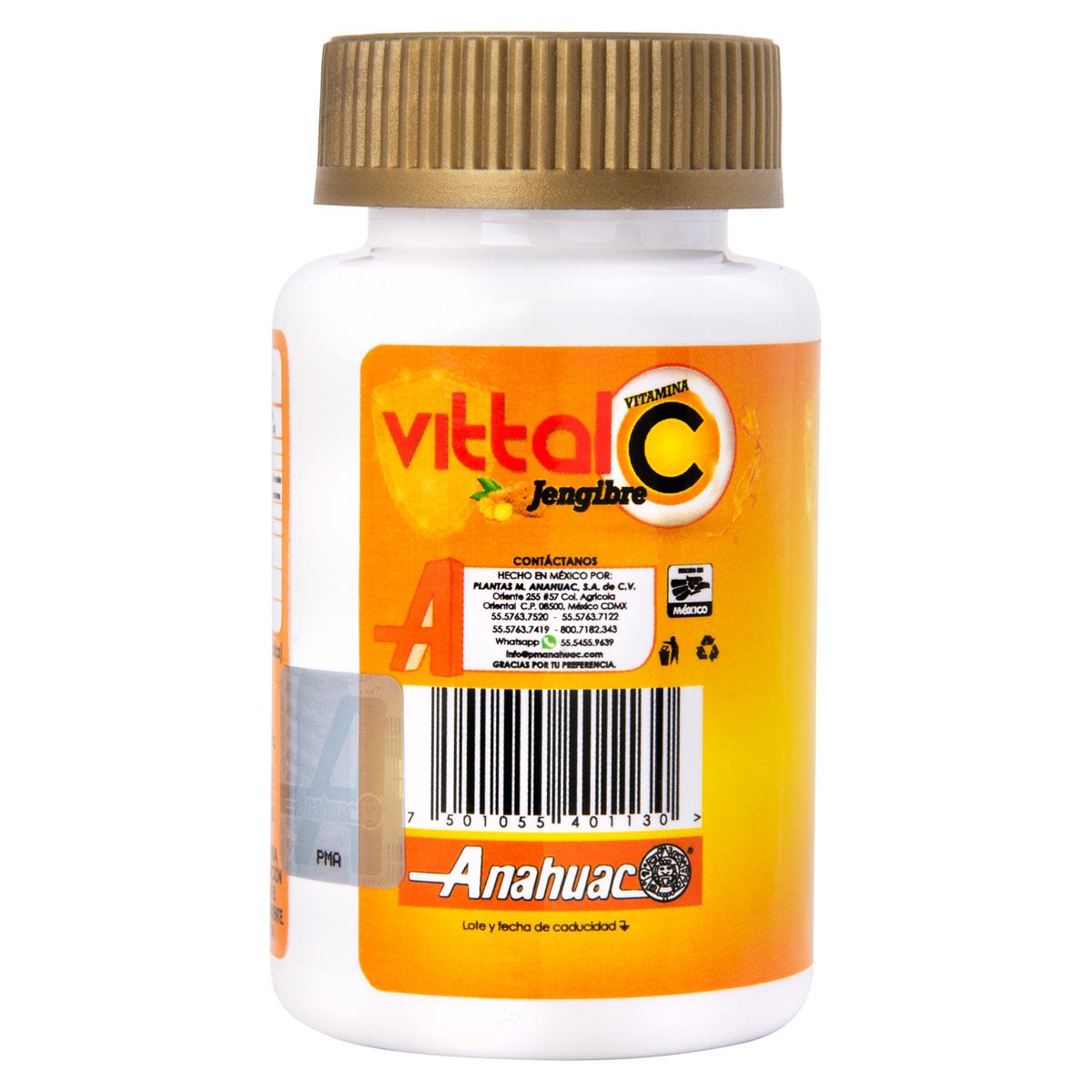 Vittal C"  Jengibre y Curcuma  60 tabletas" image number null