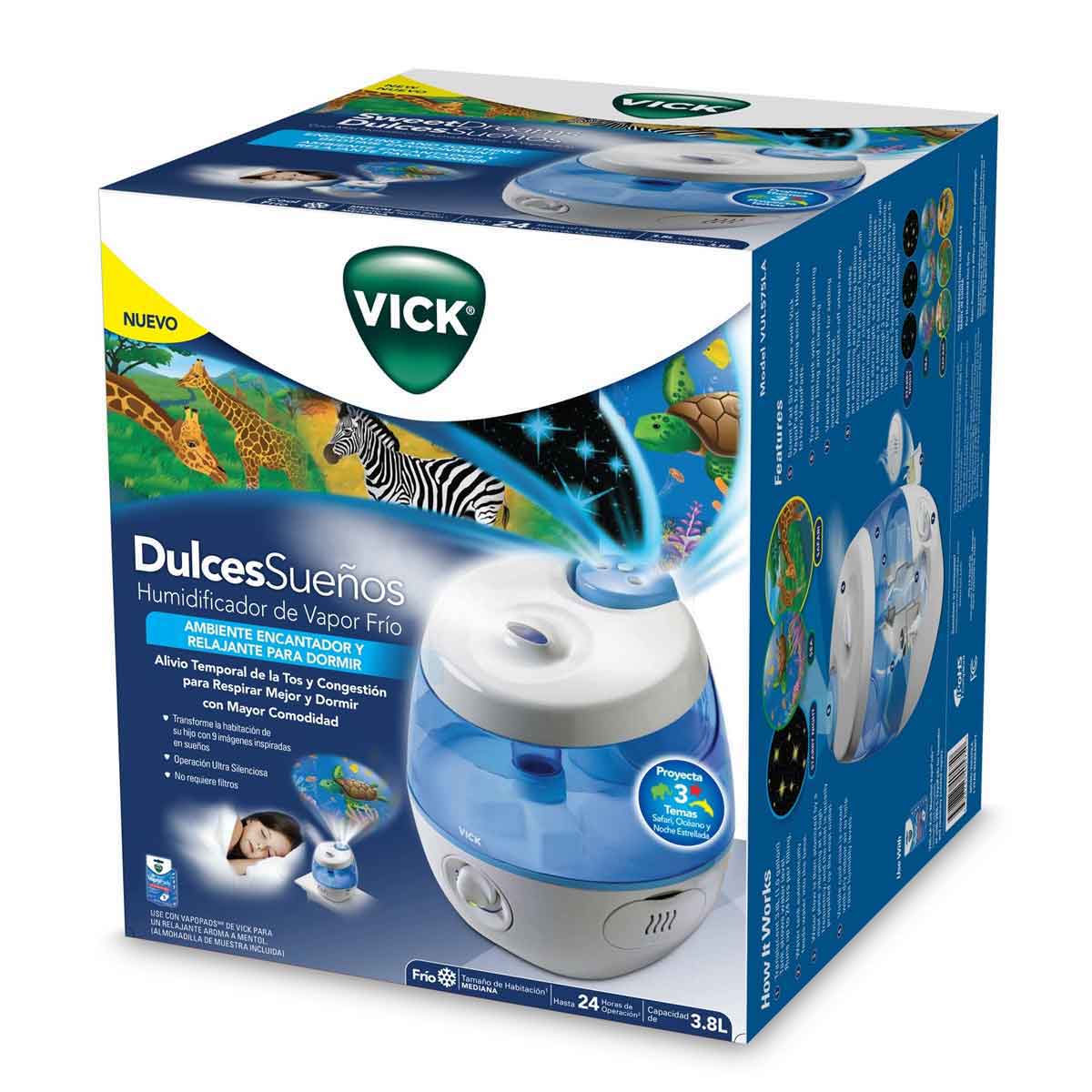 Humidificador de Vapor Frio Vick image number null