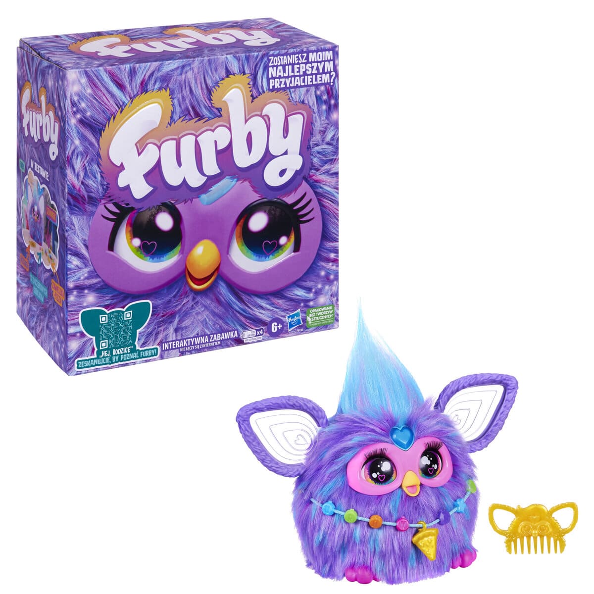 Peluche Interactivo HASBRO Furby Morado image number null