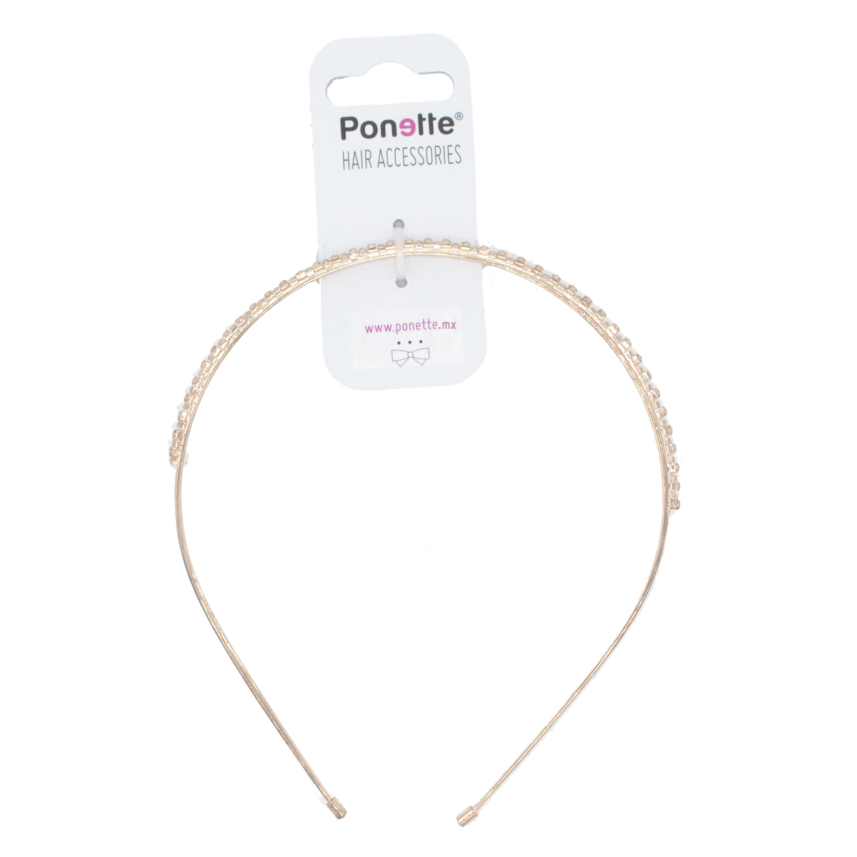 Diadema Mujer Colección Cristales Dorado Ponette image number null