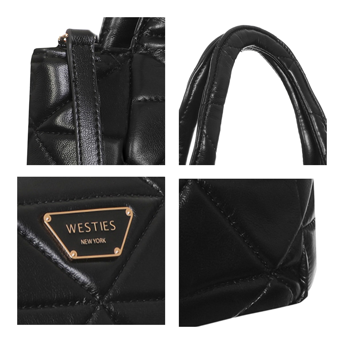 Bolso Satchel Westies Negro para Mujer image number null
