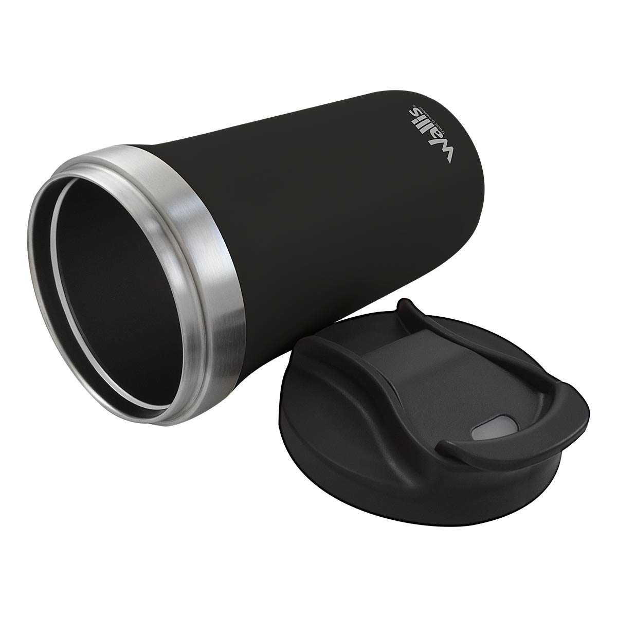 Vaso T&eacute;rmico Acero Inoxidable 470 ml Negro Wallis image number null