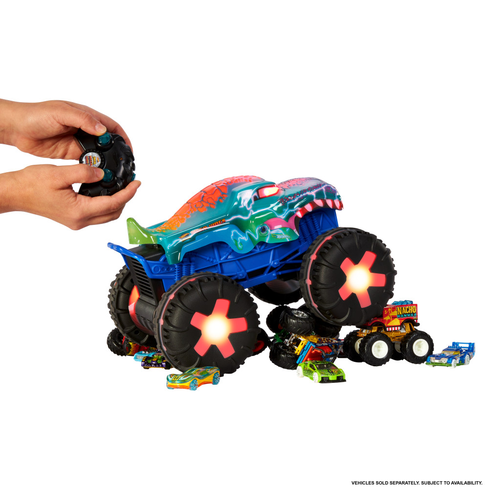 Veh&iacute;culo de Control Remoto Mega Wrex con Luces y Sonidos Monster Trucks HOT WHEELS image number null