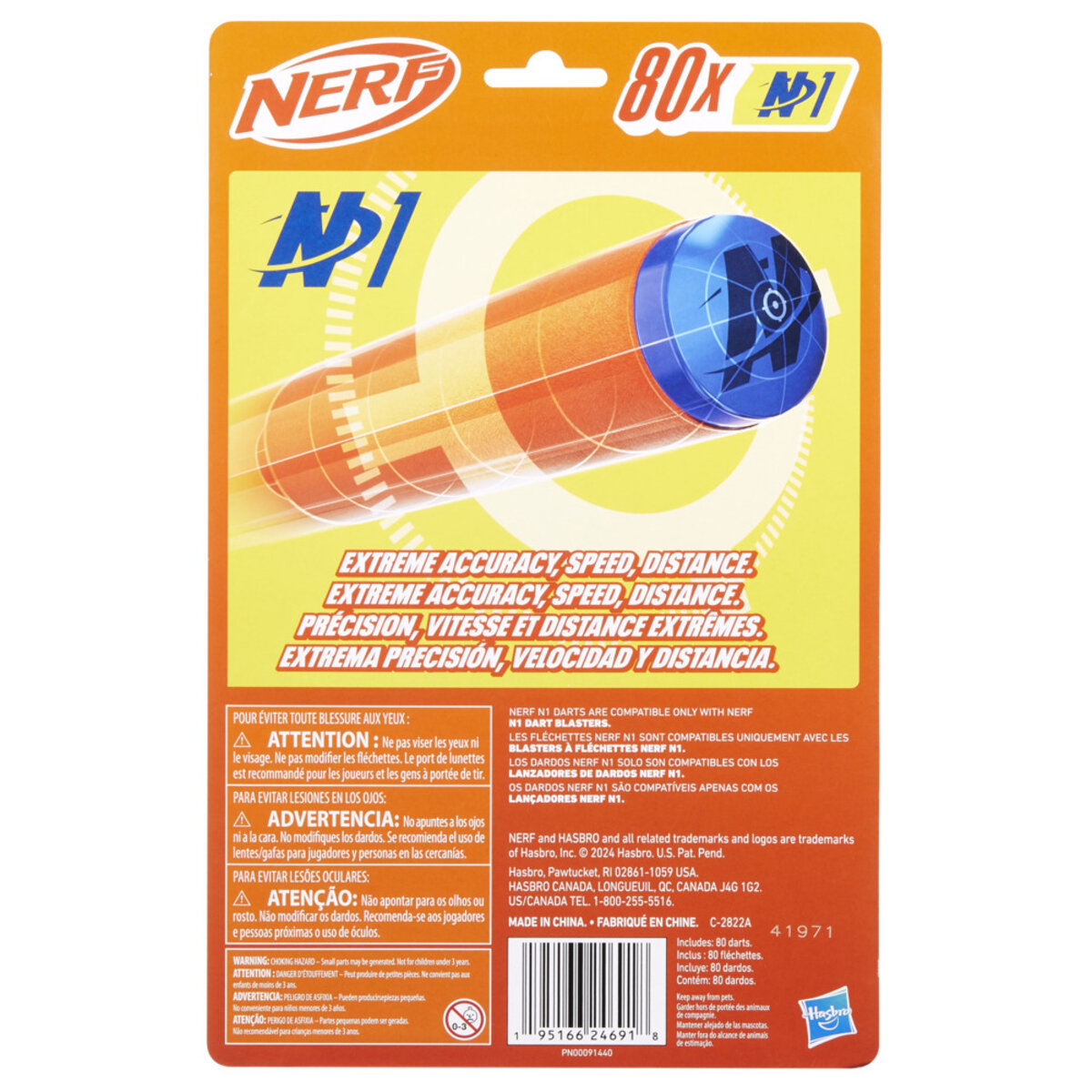 Set Dardos N1 Línea Nerf N Series 80 Piezas Hasbro image number null