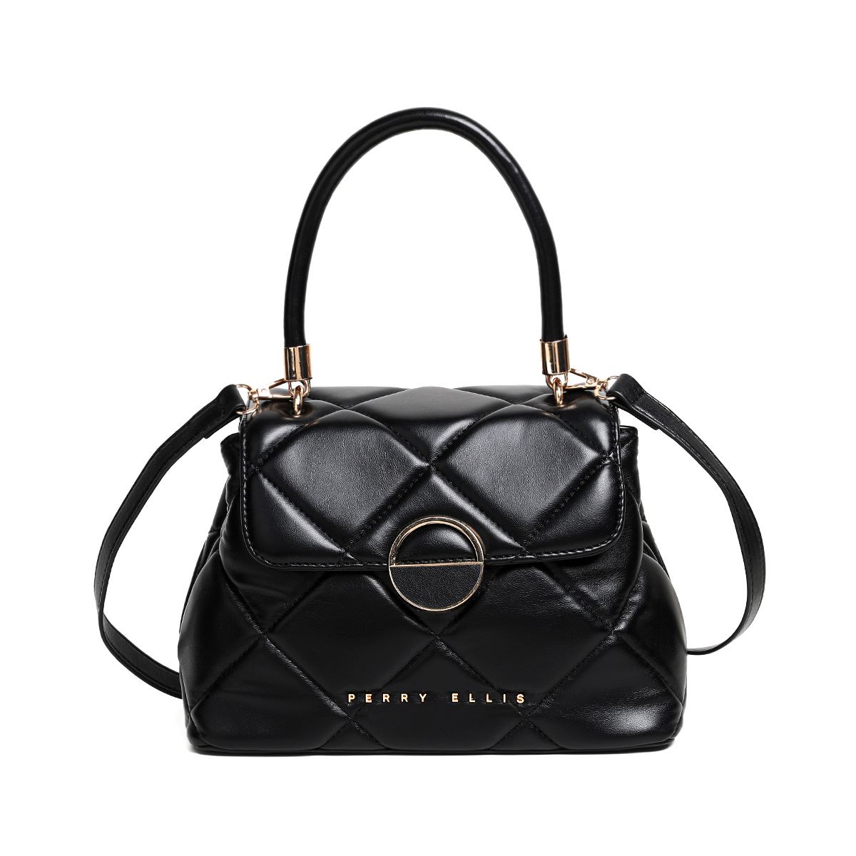 Bolso Satchel Perry Ellis Negro para Mujer image number null