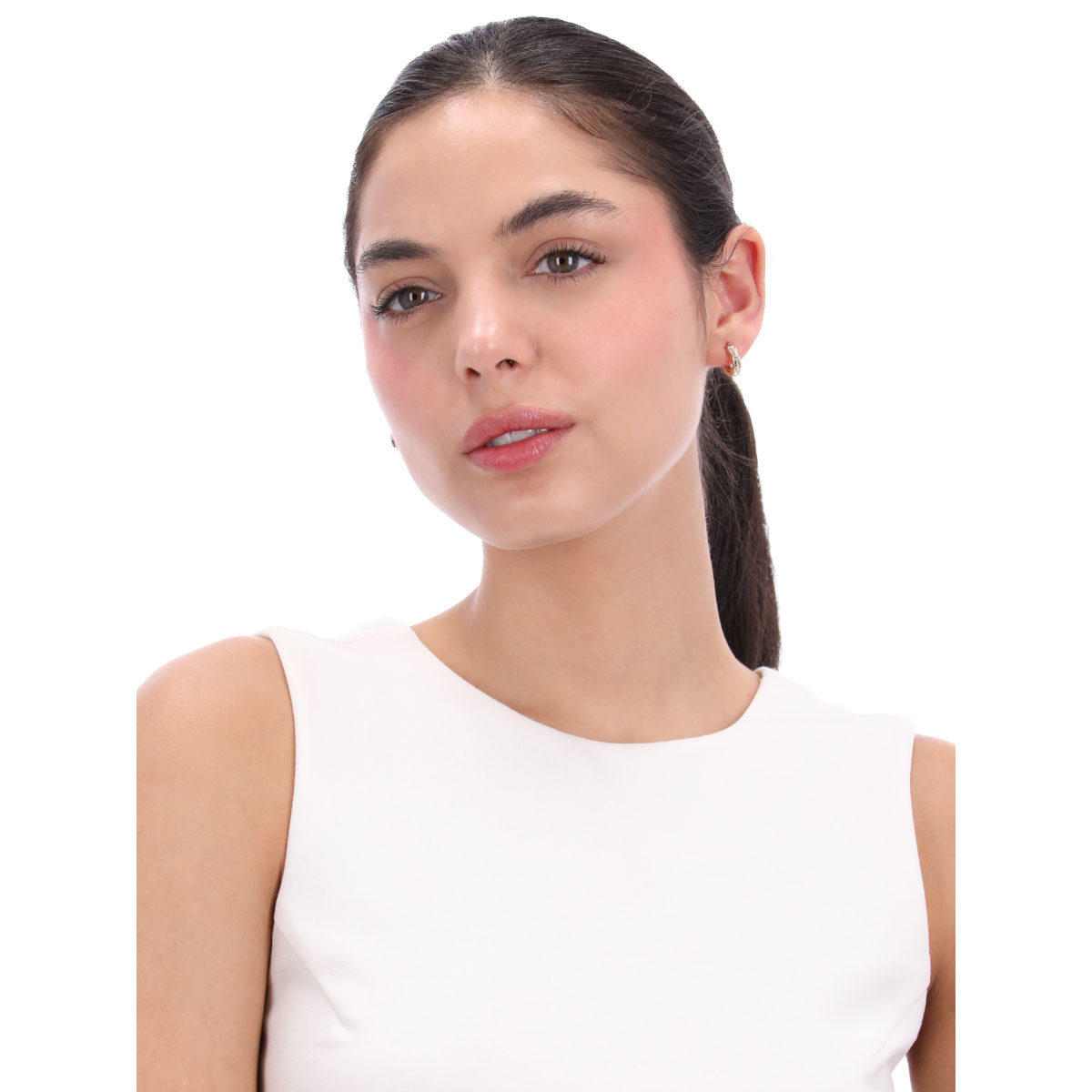 Aretes Dorados Círculo Huggies DKNY image number null