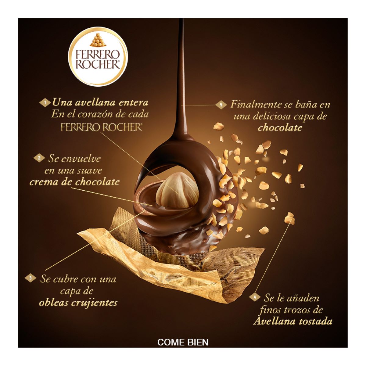 Caja de Chocolates Ferrero Rocher con 10 Piezas 125gr image number null