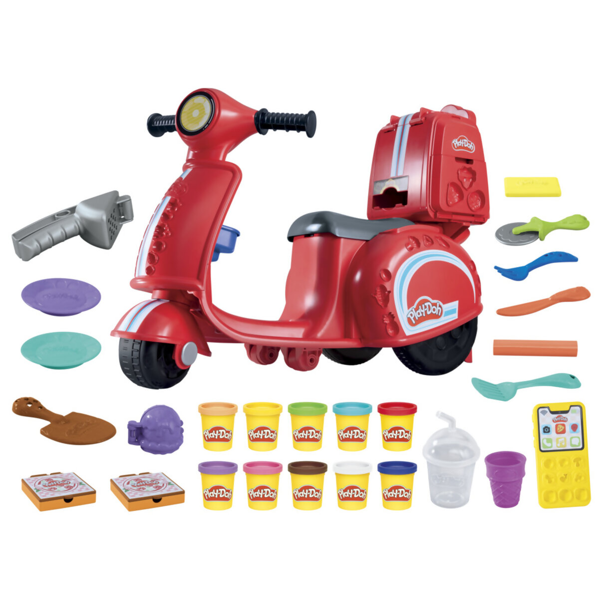 Moto Scooter Play-doh Repartidor de Pizzas image number null