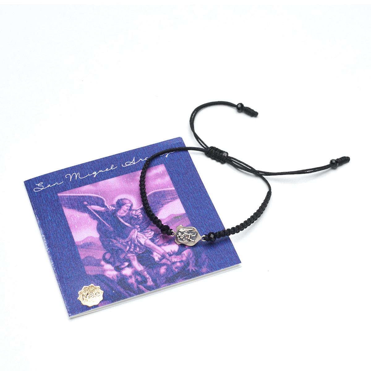 Pulsera de San Miguel arcangel hilo negro image number null
