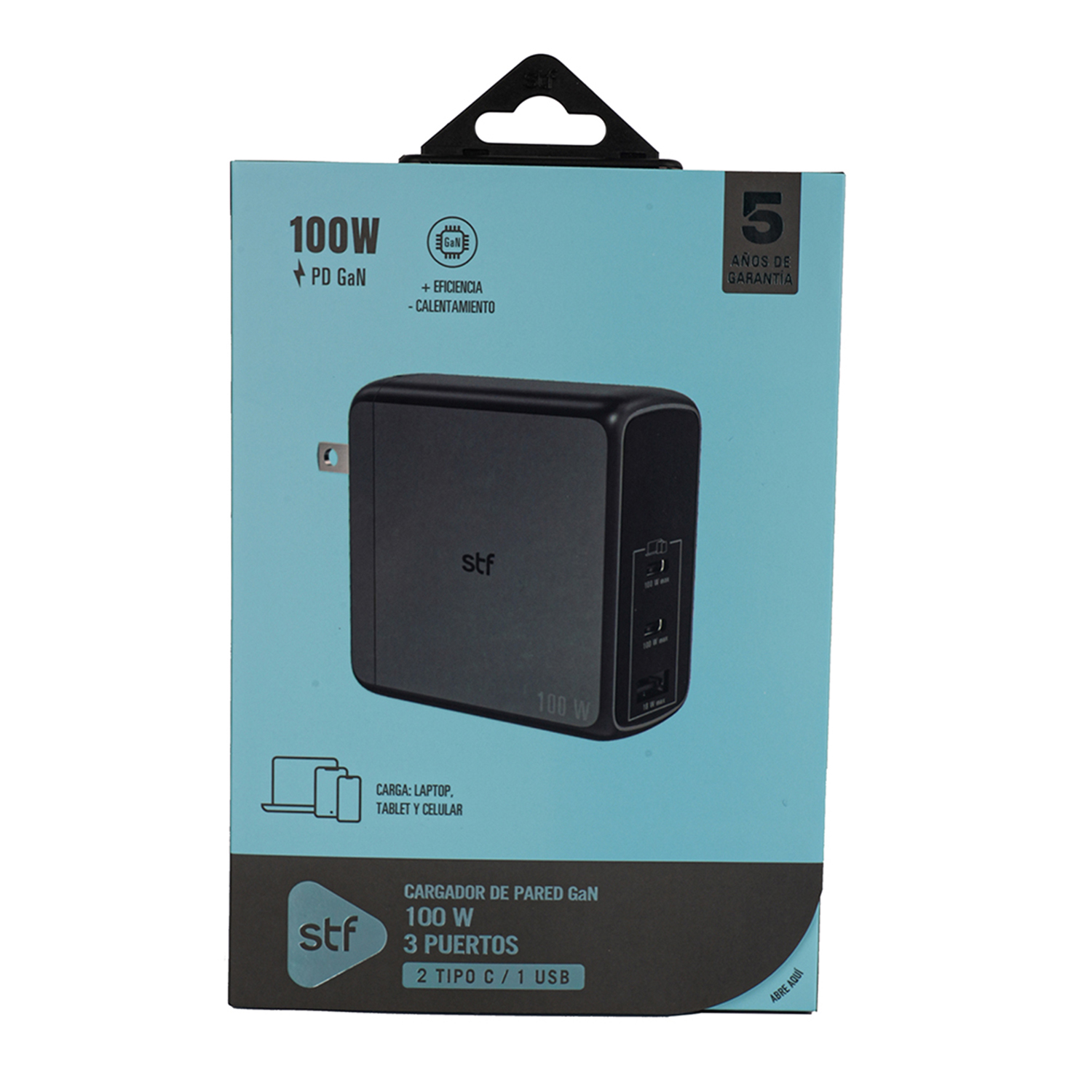 Cargador de Pared STF 100W GAN Usb/2 Tipo C image number null