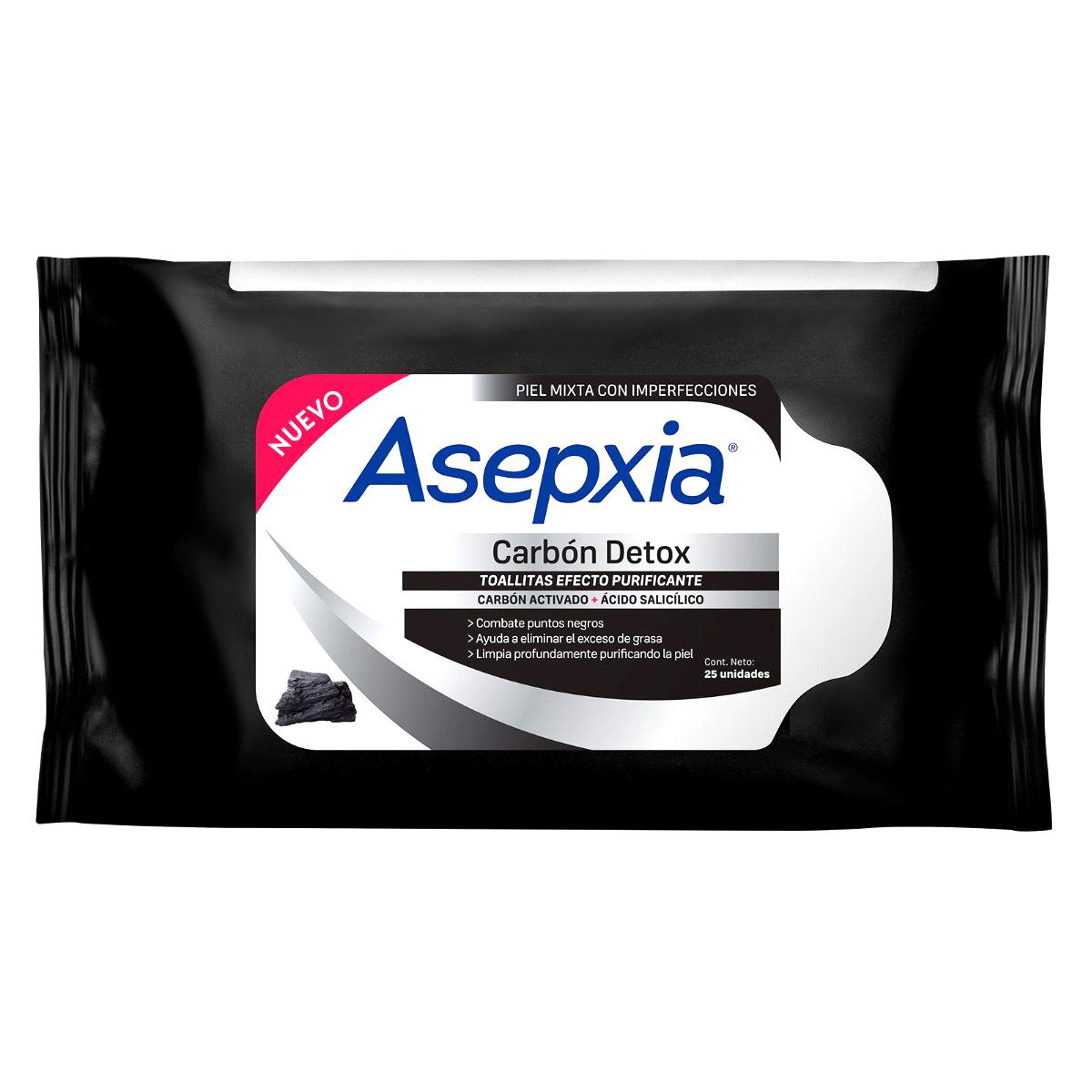 Asepxia Toallitas Carbón 25p Gbl image number null