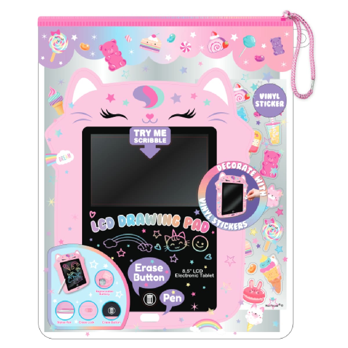 Tableta con Panel de Dibujo LCD Criaturas Hot Focus 634SW image number null