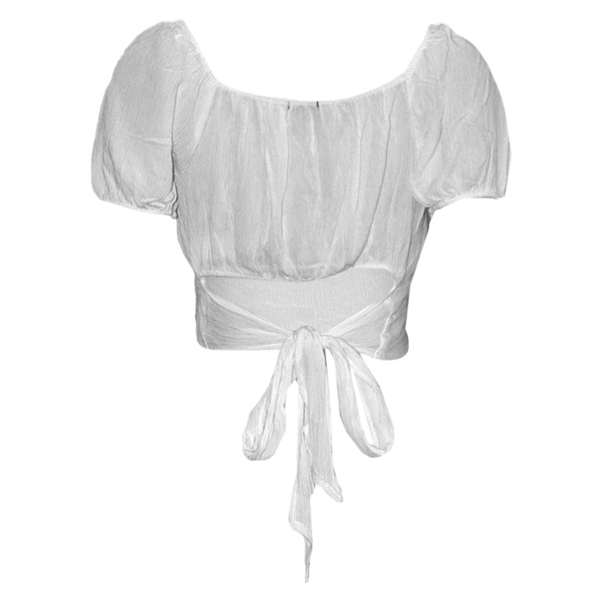 Blusa con cinta de amarre en espalda para mujer Philosophy talla chica image number null