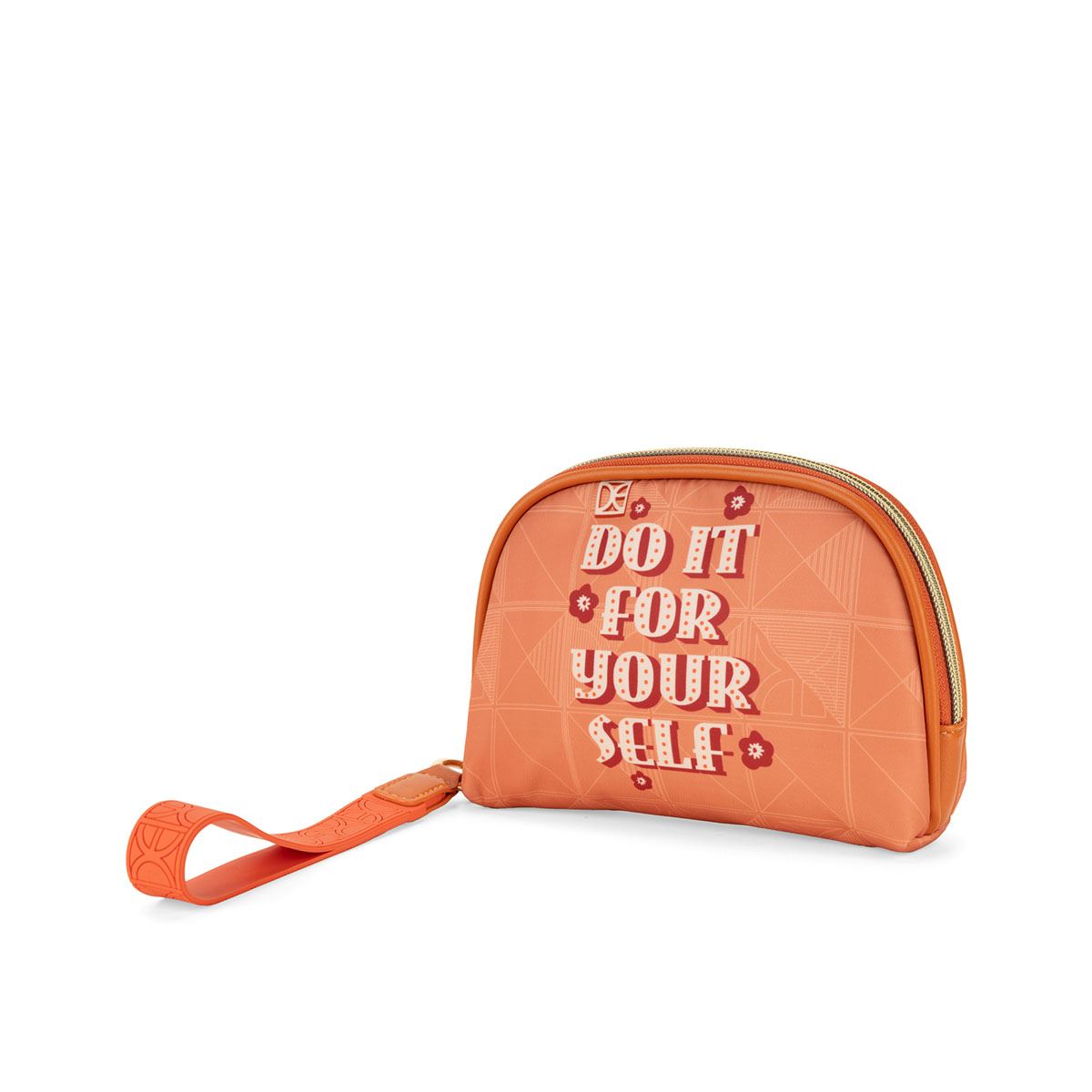 Cosmetiquera Cierre Sencillo Cloe Naranja para Mujer image number null