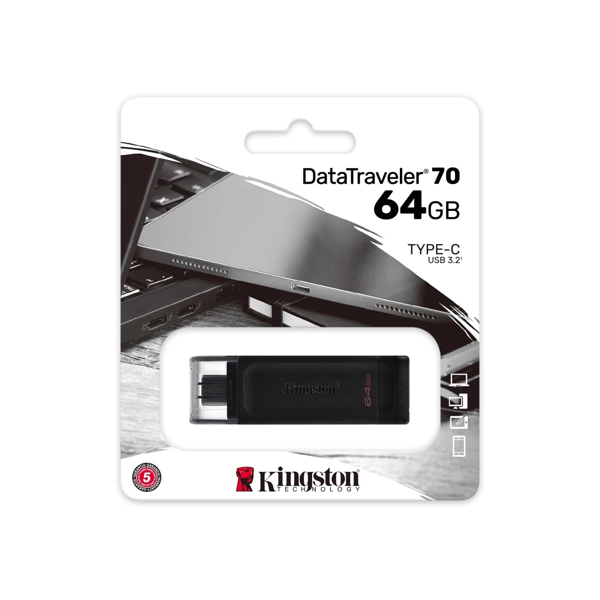 Memoria USB Tipo C 64GB negra image number null
